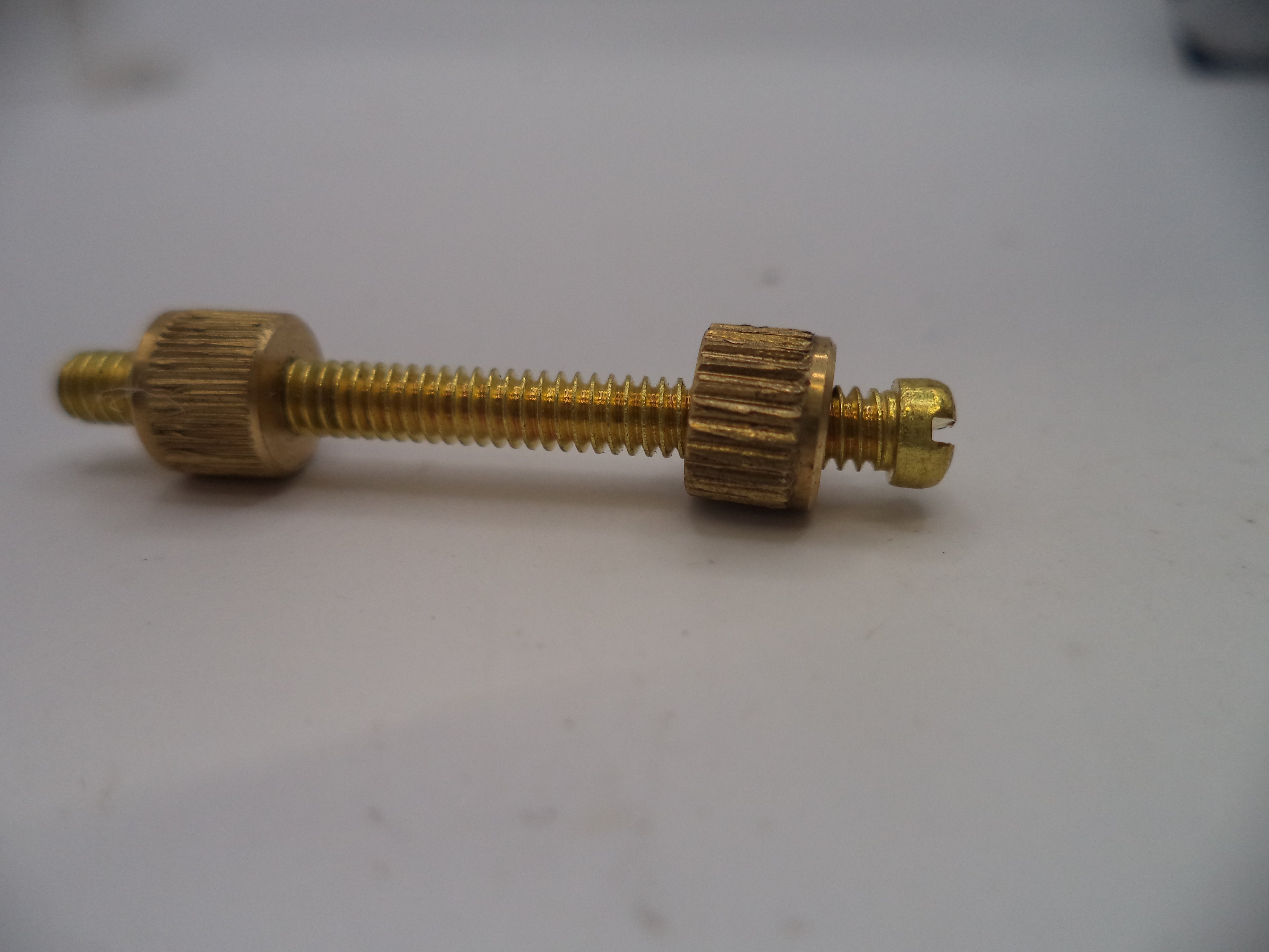 Brass Grip Screw, Nut & Escutcheon Set 1.25" Length 5/40 Thread for Pistol Revolver Knife Sword Handle SWG4