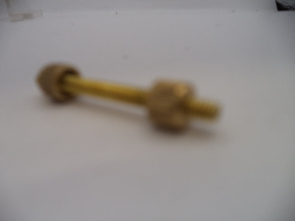 Brass Grip Screw, Nut & Escutcheon Set 1.25" Length 5/40 Thread for Pistol Revolver Knife Sword Handle SWG4