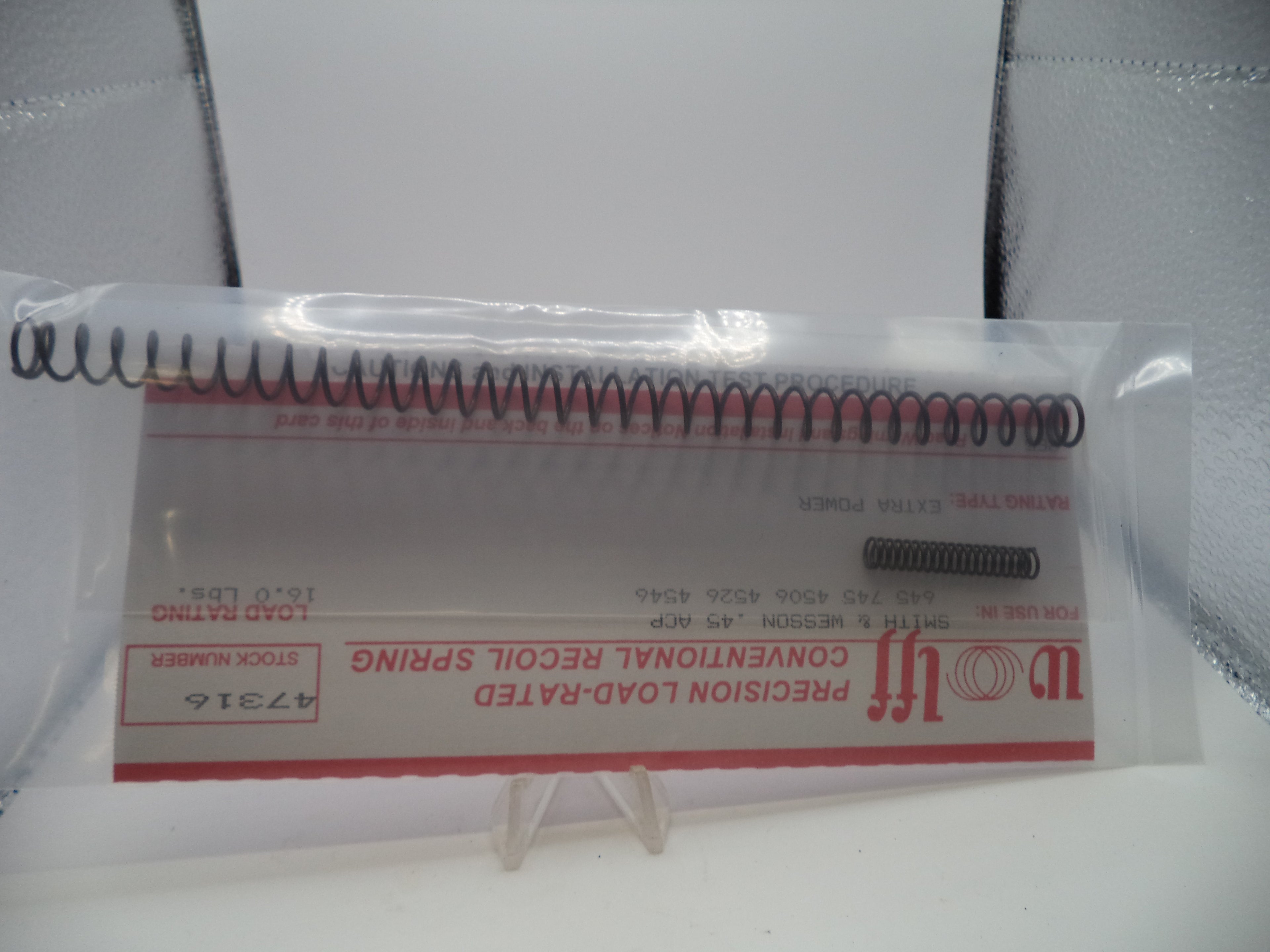 Wolff Extra Power Recoil Spring for S&W 645/745/4506 .45 ACP - 16 LB | Part 47316