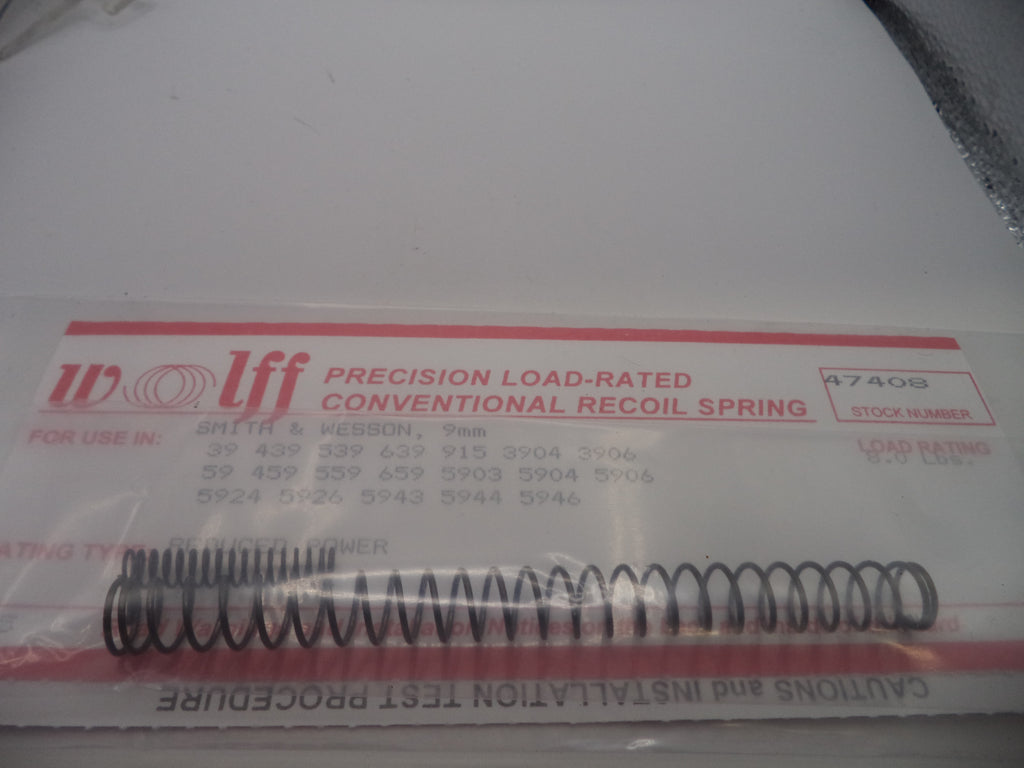 Wolff Reduced Power Recoil Spring 8LB for S&W 3904/5904 Series 9mm 47408