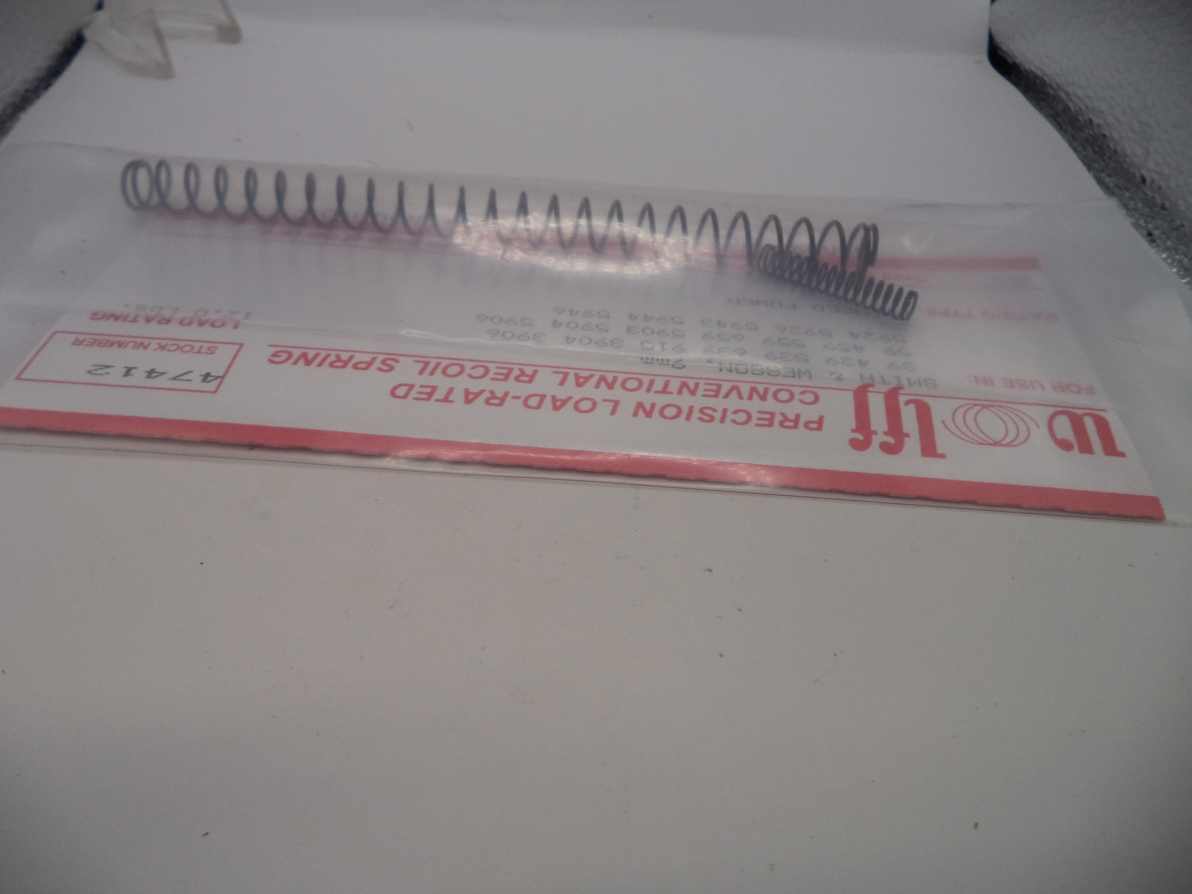 Wolff 47412 RP Recoil Spring 12LB - S&W Model 5904 3904 9mm