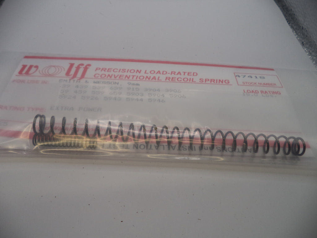 Wolff Extra Power Recoil Spring 18LB for S&W 3904/5904 Series 9mm 47418
