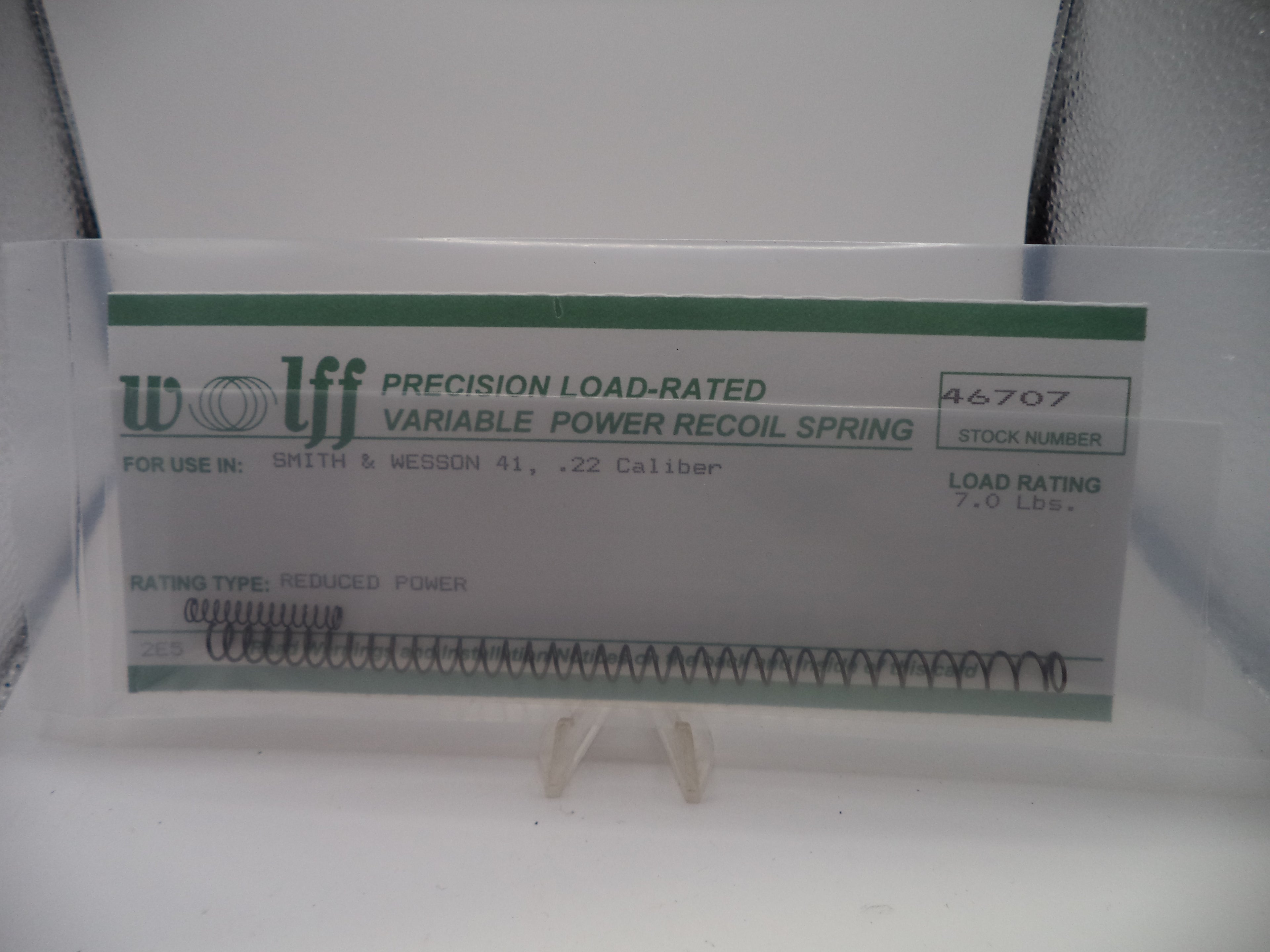 Wolff Reduced Power Variable Recoil Spring for S&W Model 41 7LB - 46707