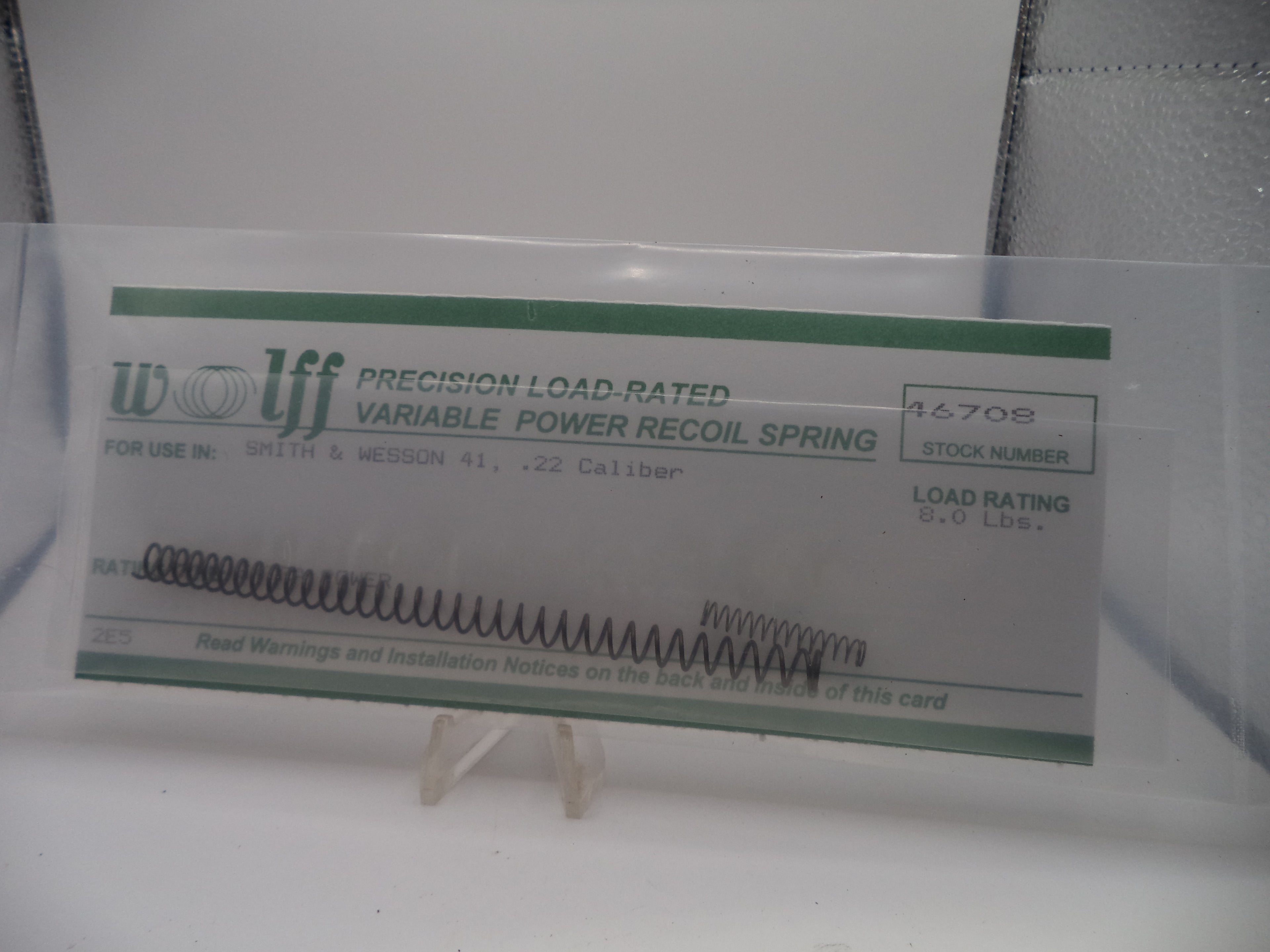 Wolff Reduced Power Variable Recoil Spring for S&W Model 41 8LB - 46708