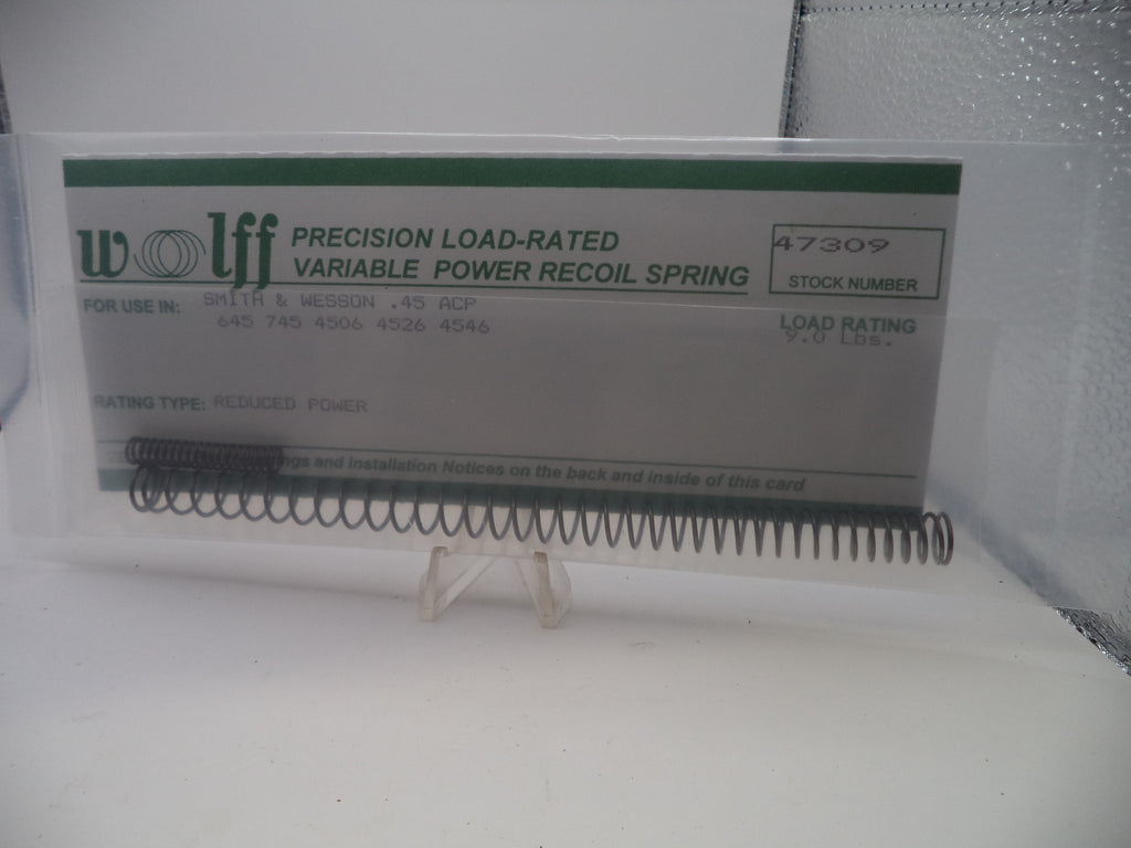Wolff Reduced Power Variable Recoil Spring 9LB for S&W 645/745/4506/4526/4546 .45 ACP 47309
