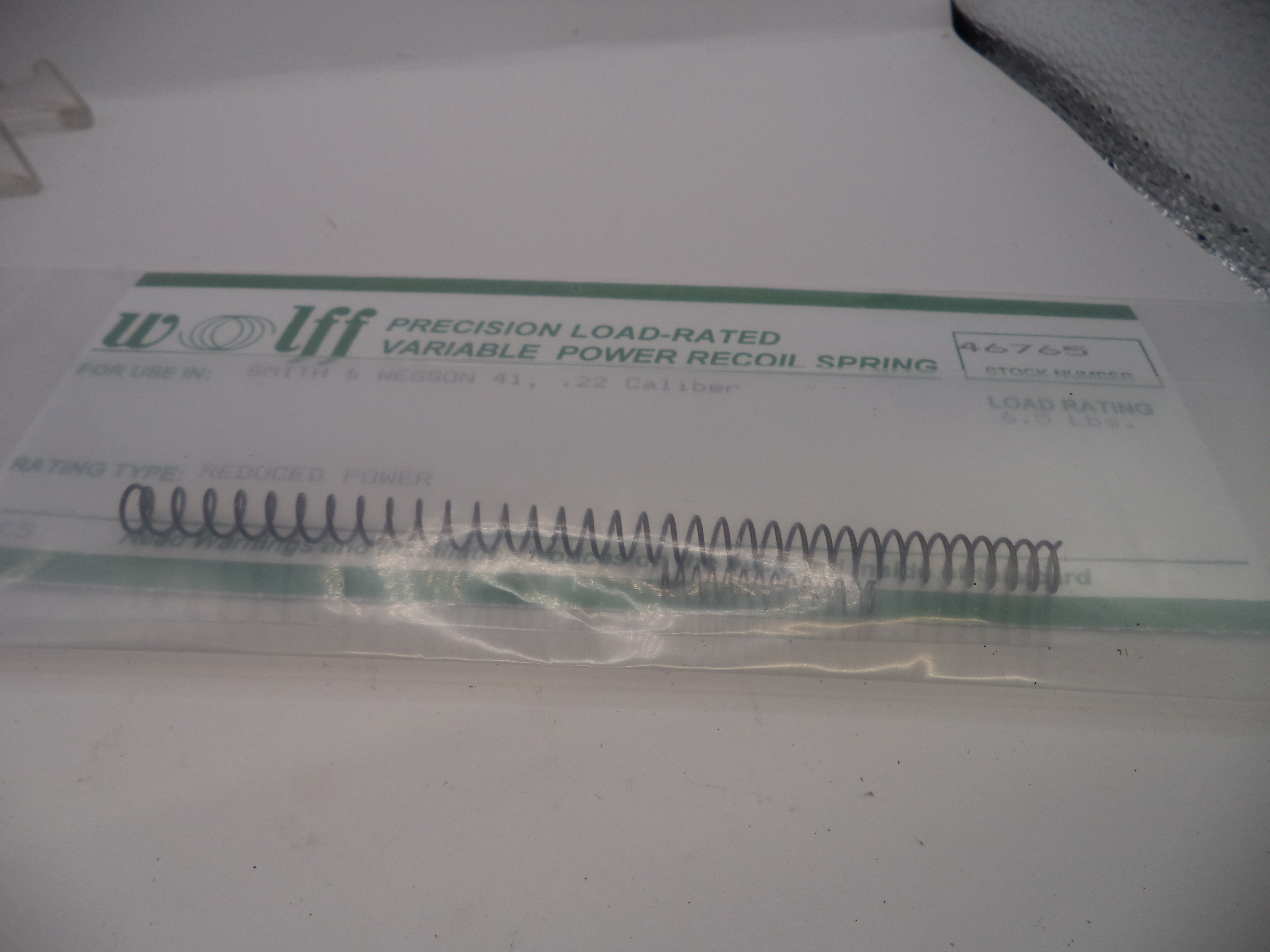 Wolff Reduced Power Variable Recoil Spring for S&W Model 41 6.5LB - 46765