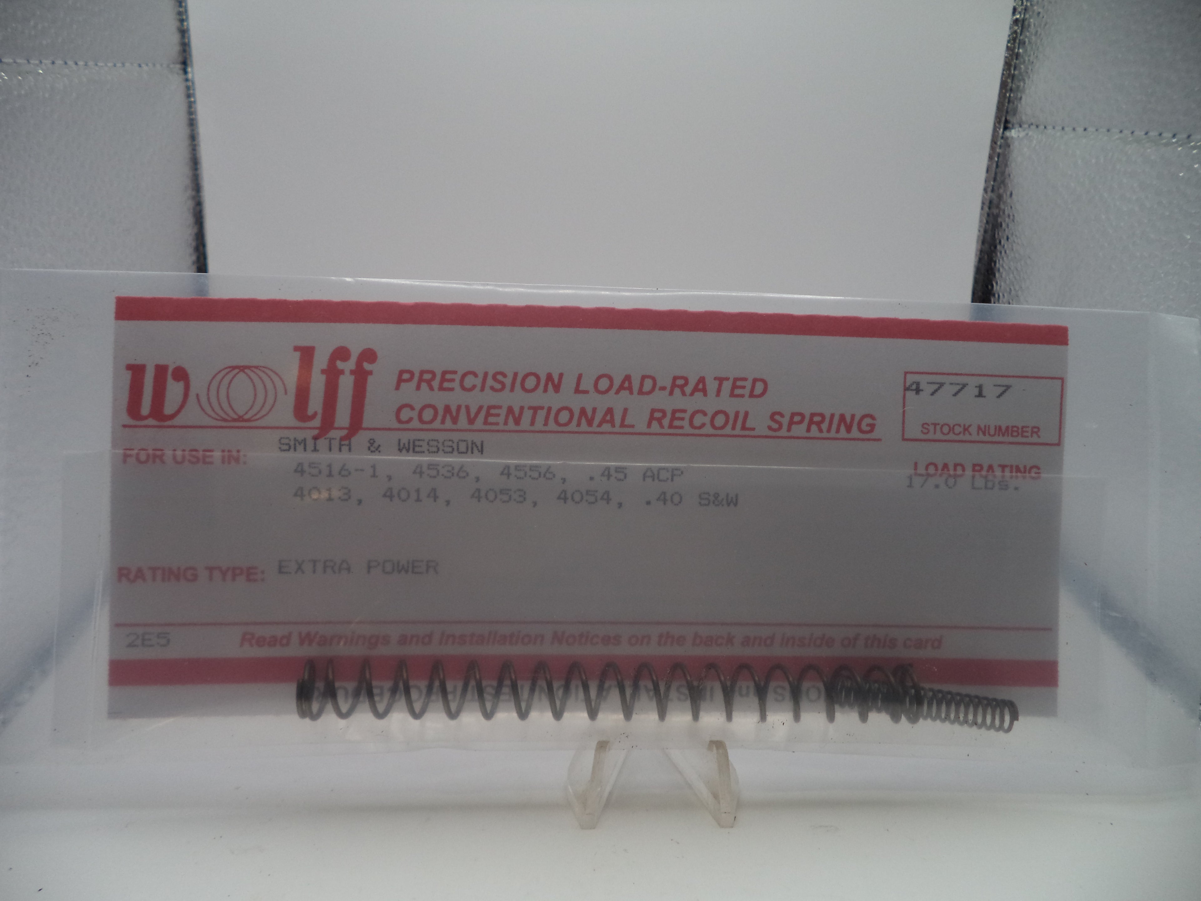 Wolff Extra Power Recoil Spring 17LB for S&W 4013/4053/4516/4536/4556/4596 Compact 47717