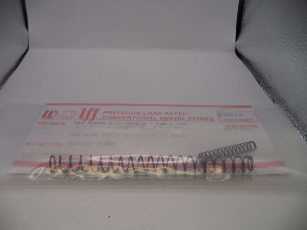 Wolff Reduced Power Recoil Spring 15LB for S&W Sigma 4" 9mm/.40 S&W 53515