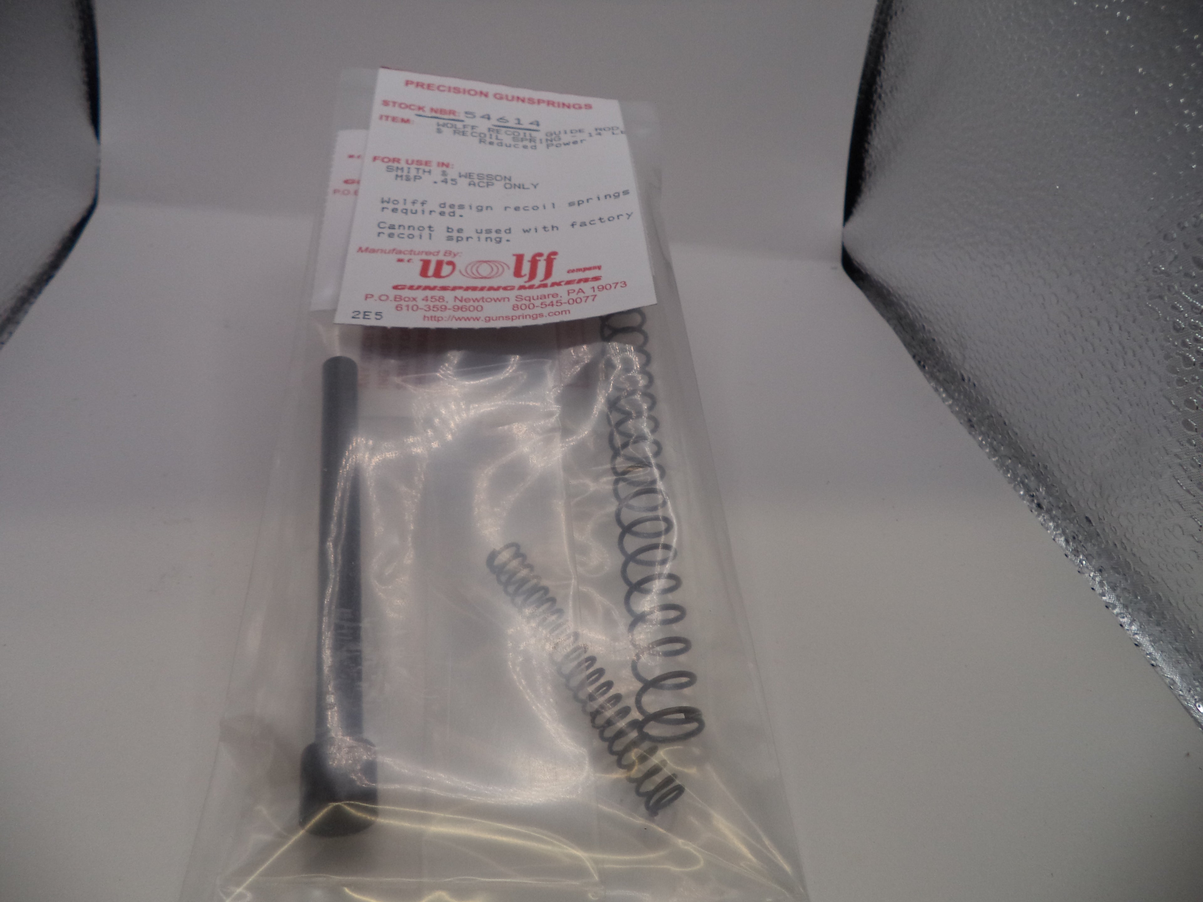 Wolff Guide Rod with 14lb Recoil Spring for S&W M&P .45 ACP - Premium Steel Construction