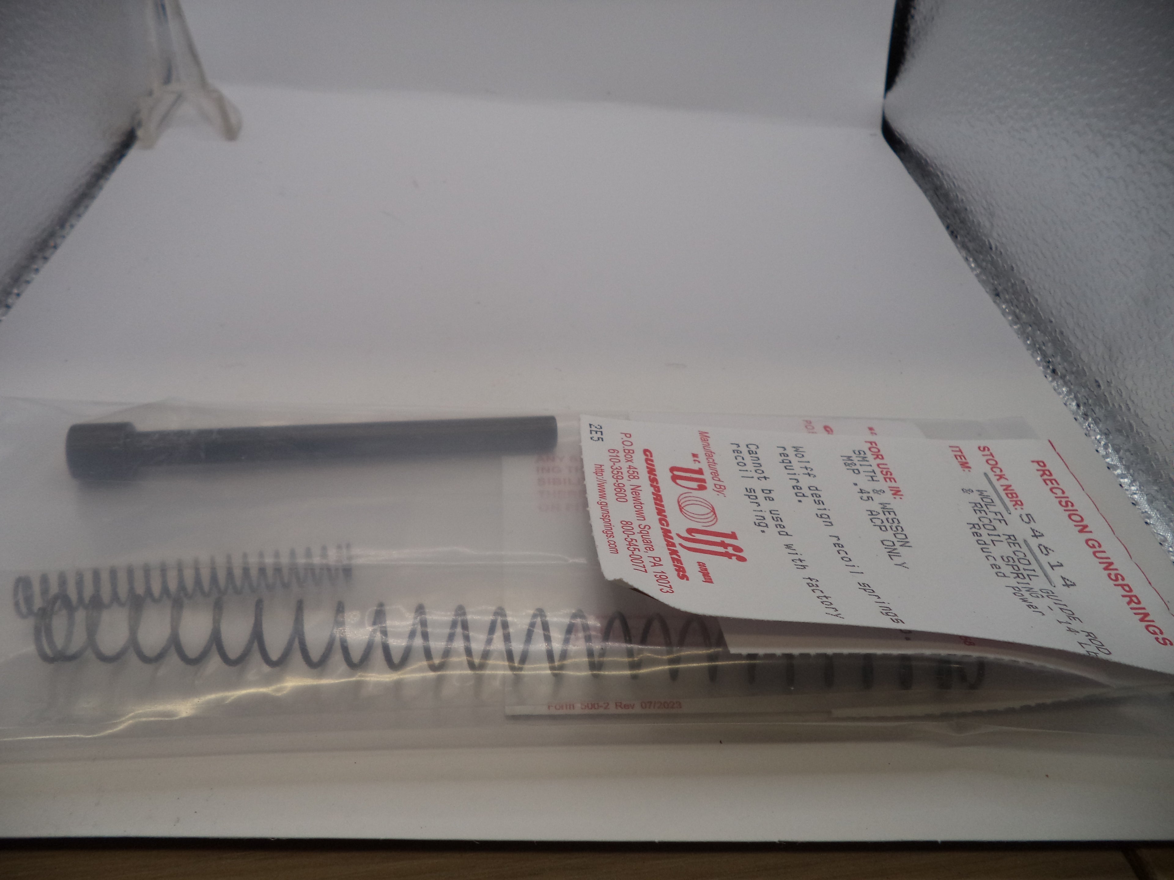 Wolff Guide Rod with 14lb Recoil Spring for S&W M&P .45 ACP - Premium Steel Construction