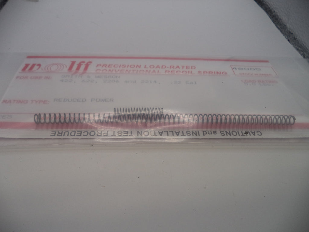 Wolff Reduced Power Recoil Spring for S&W Pistols - 5 LB | 422/622/2206/2213/2214 .22 | Part 48005
