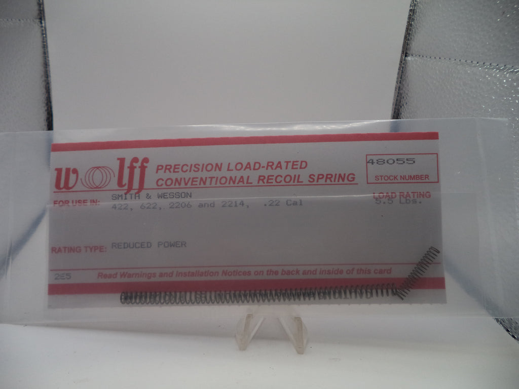 Wolff Reduced Power Recoil Spring for S&W Pistols - 5.5 LB | 422/622/2206/2213/2214 .22 | Part 48055