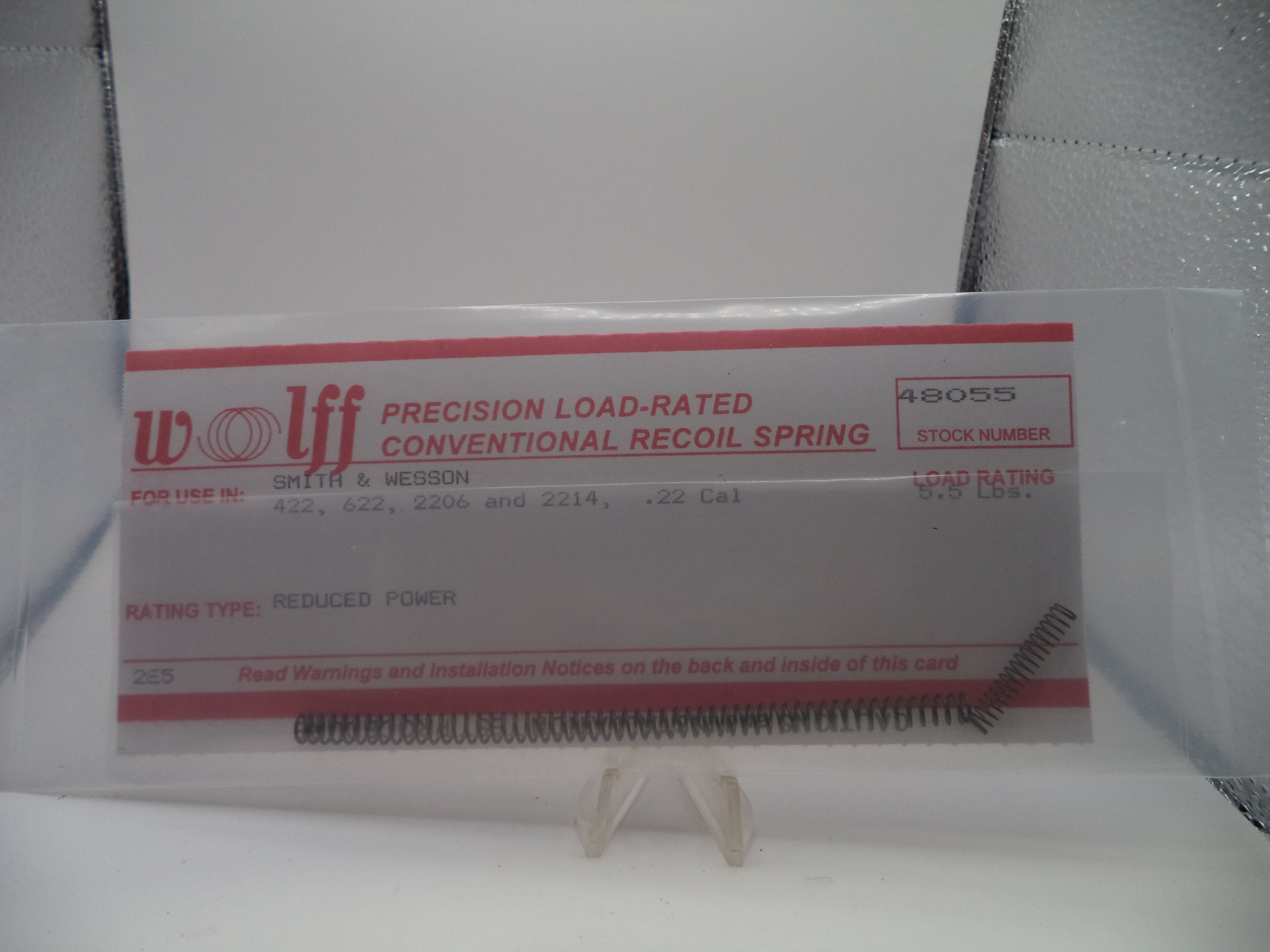 Wolff Reduced Power Recoil Spring for S&W Pistols - 5.5 LB | 422/622/2206/2213/2214 .22 | Part 48055