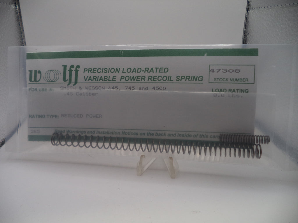 Wolff Reduced Power Variable Recoil Spring for S&W 645/745/4506/4526/4546 .45 ACP 8LB - 47308