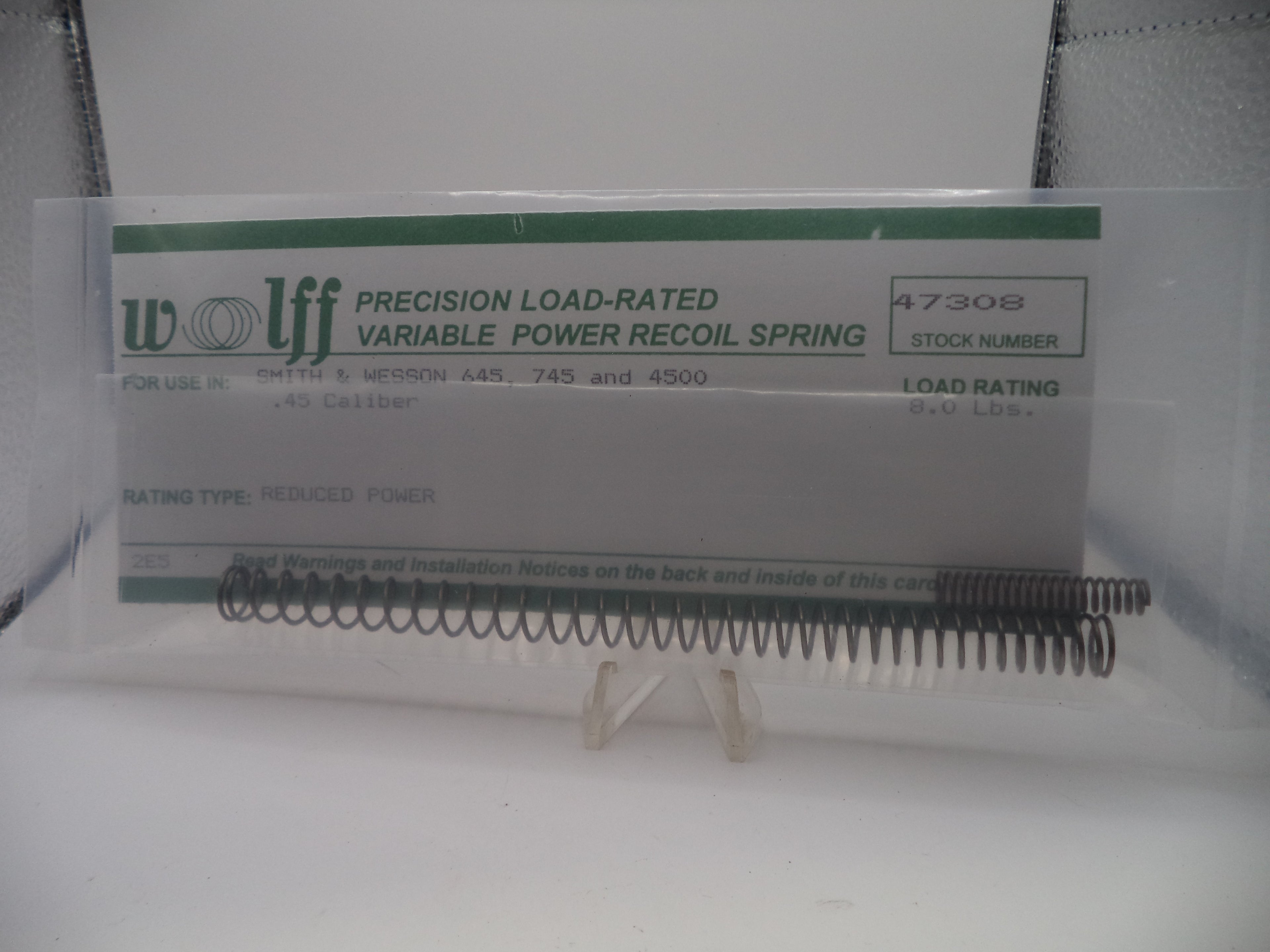 Wolff Reduced Power Variable Recoil Spring for S&W 645/745/4506/4526/4546 .45 ACP 8LB - 47308