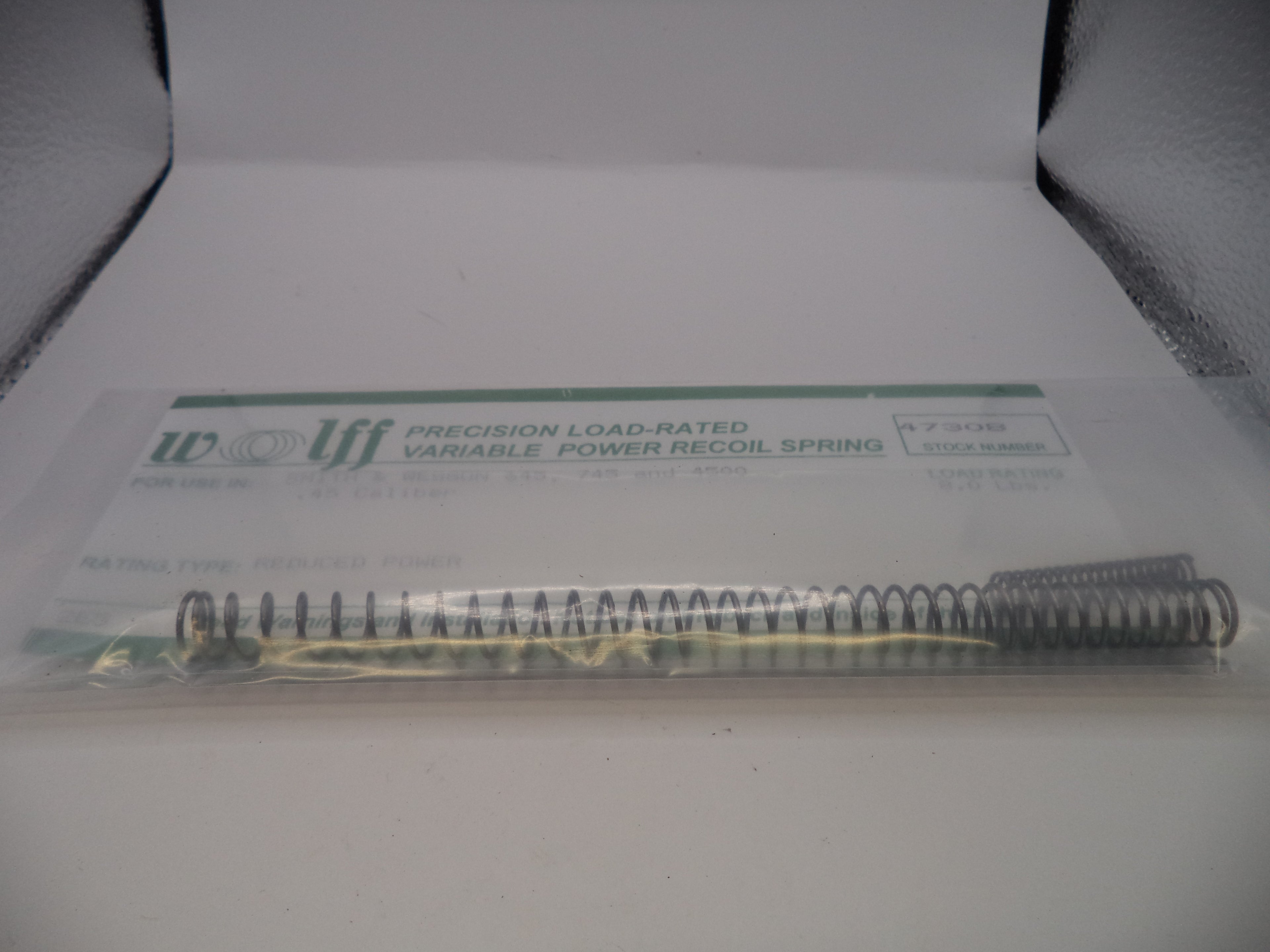 Wolff Reduced Power Variable Recoil Spring for S&W 645/745/4506/4526/4546 .45 ACP 8LB - 47308