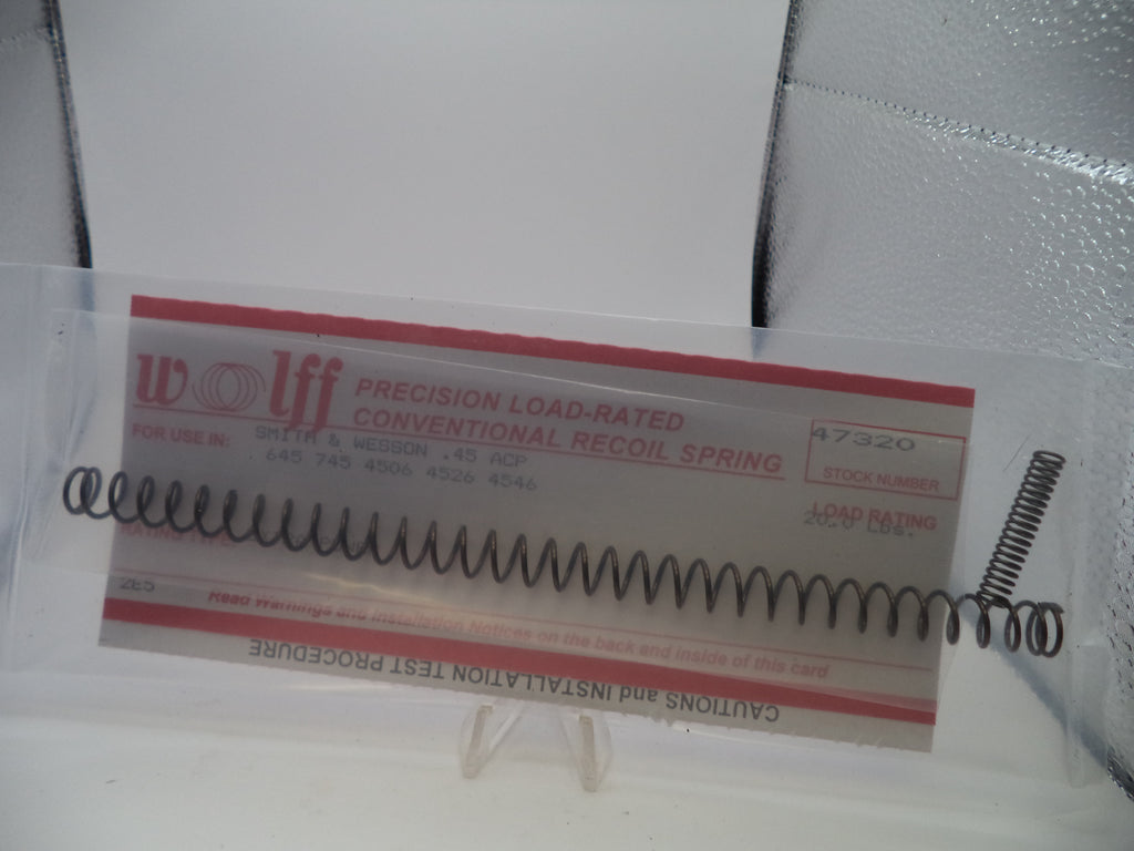 Wolff Extra Power Variable Recoil Spring 20LB for S&W 645/745/4506/4526/4546 .45 ACP 47320