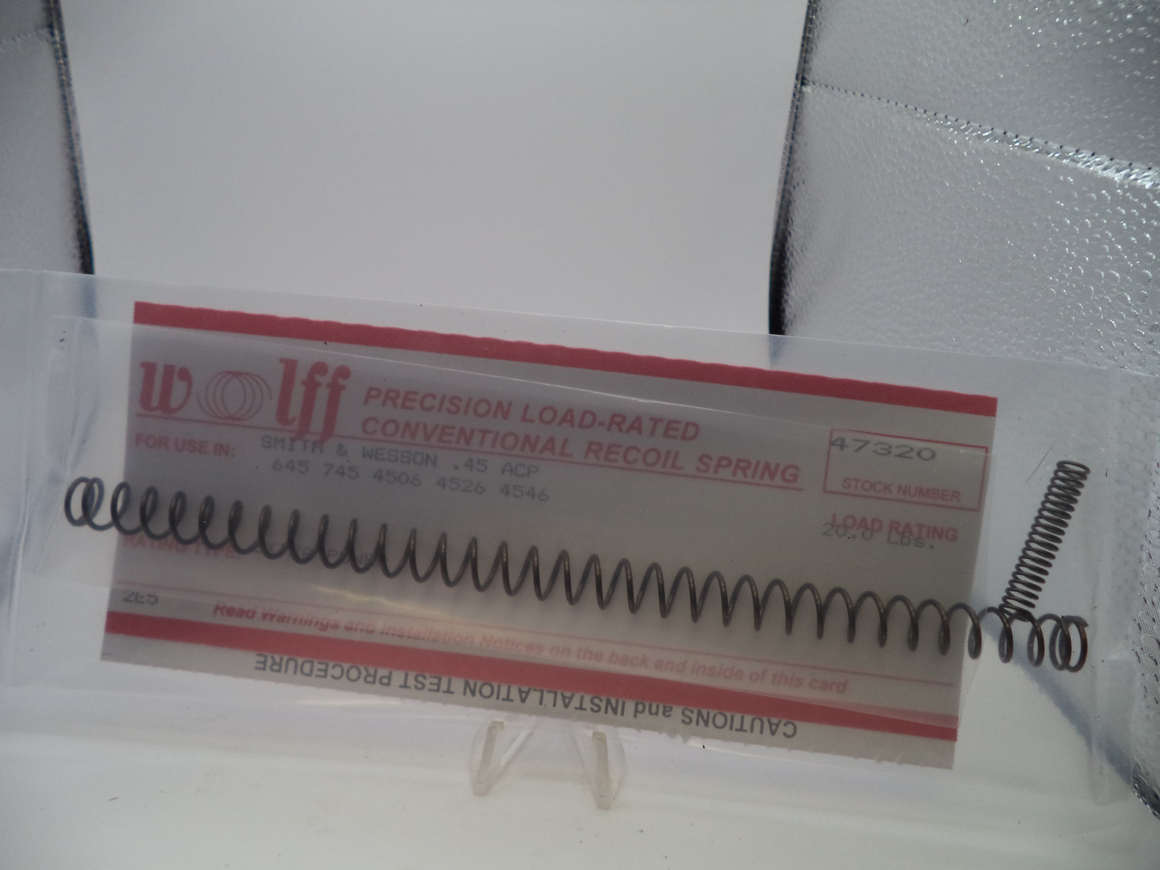 Wolff Extra Power Variable Recoil Spring 20LB for S&W 645/745/4506/4526/4546 .45 ACP 47320