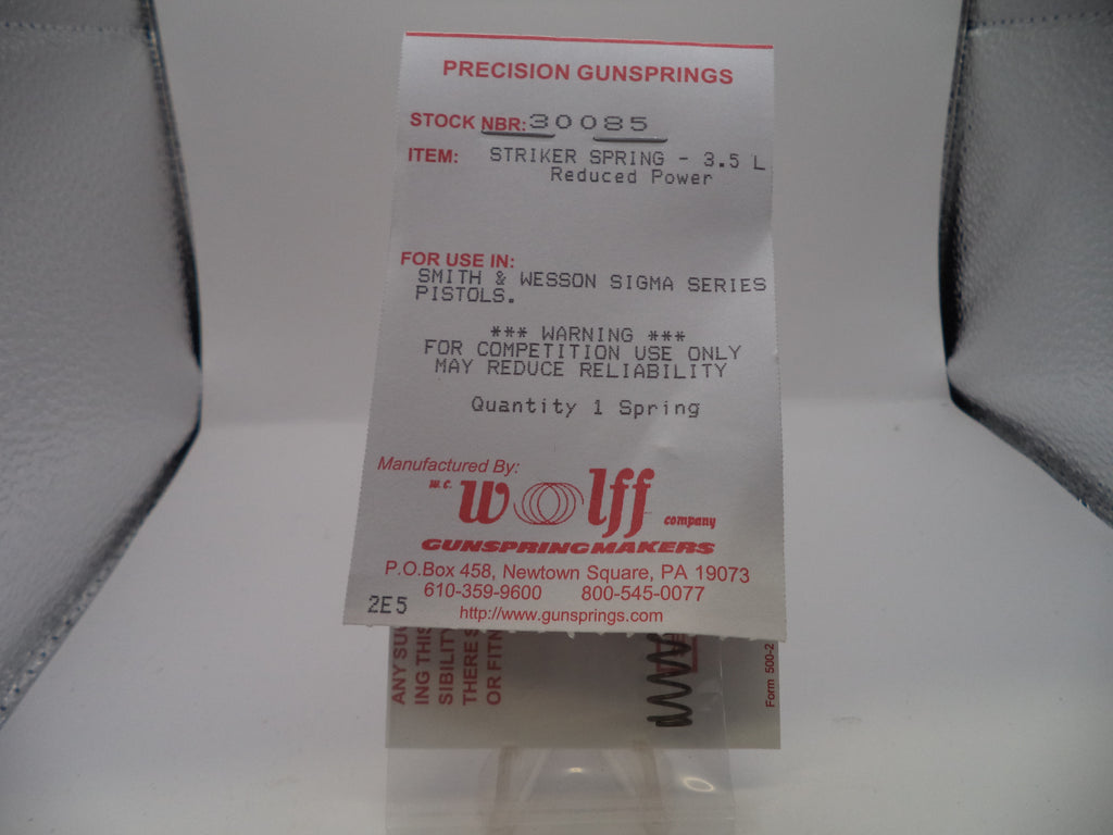 Wolff Reduced Power Striker Spring for S&W Sigma Series - 3.5 LB | Part 30085
