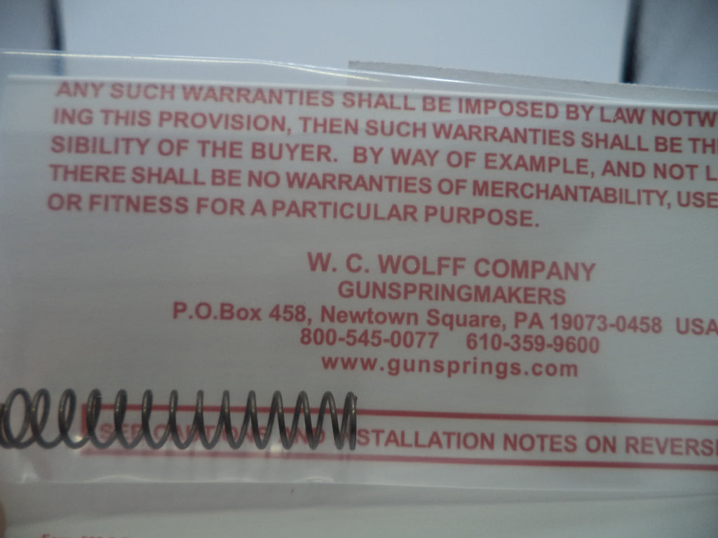 Wolff Reduced Power Striker Spring for S&W Sigma Series - 3.5 LB | Part 30085