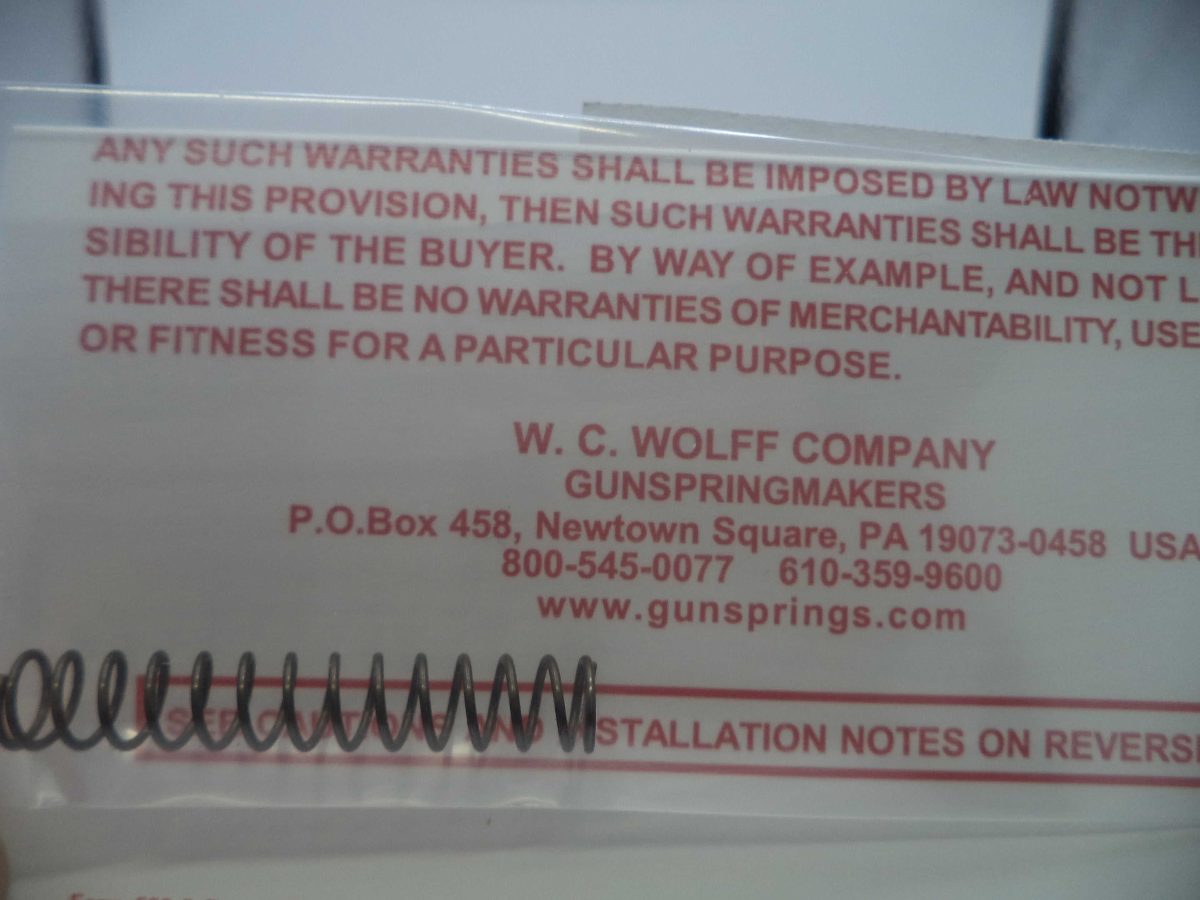 Wolff Reduced Power Striker Spring for S&W Sigma Series - 3.5 LB | Part 30085