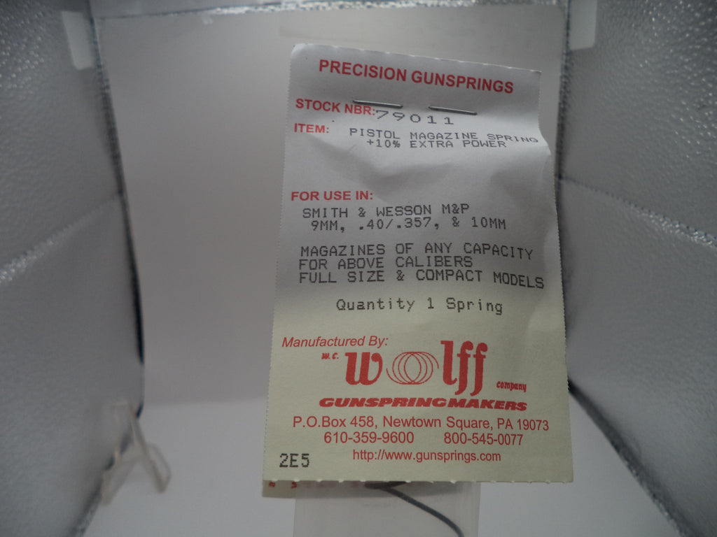 Wolff +10% Extra Power Magazine Spring for Smith & Wesson M&P 9mm/.40/.357/10mm
