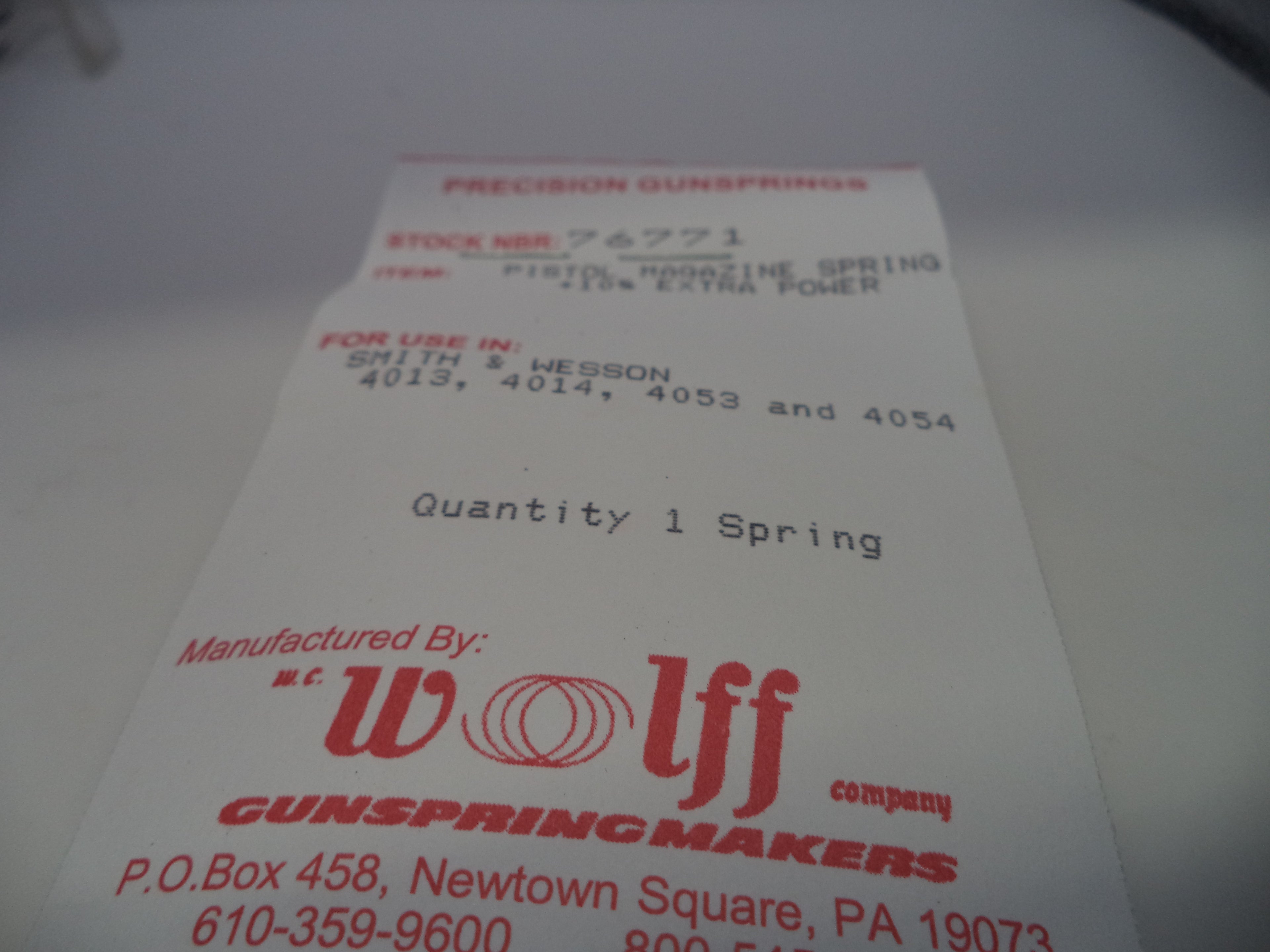 Wolff XP Magazine Spring +10% for S&W 4013/4053 .40 S&W - 76771
