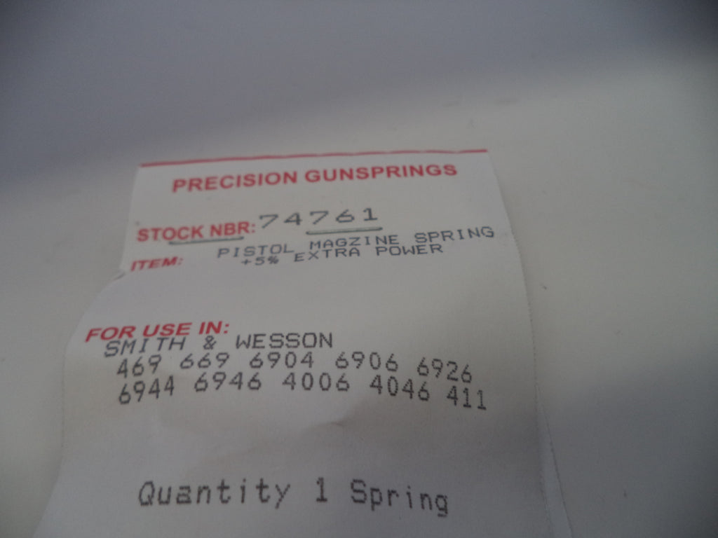 Smith & Wesson Wolff XP Magazine Spring +5% - S&W 4006/4046 | Part 74761 Part 000074761