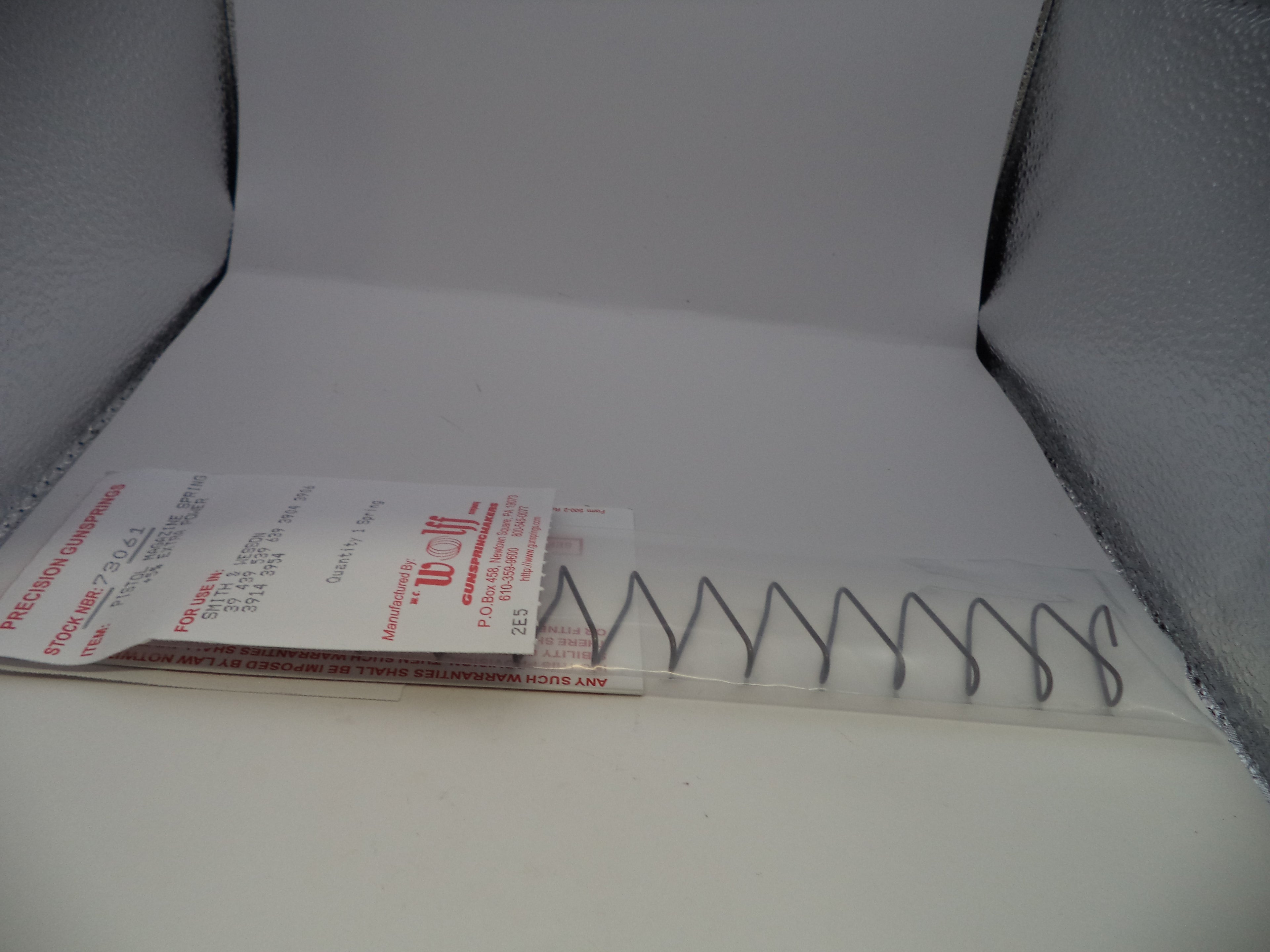 Wolff +5% Extra Power Magazine Spring for S&W 39/3900 Series 9mm | Part 73061