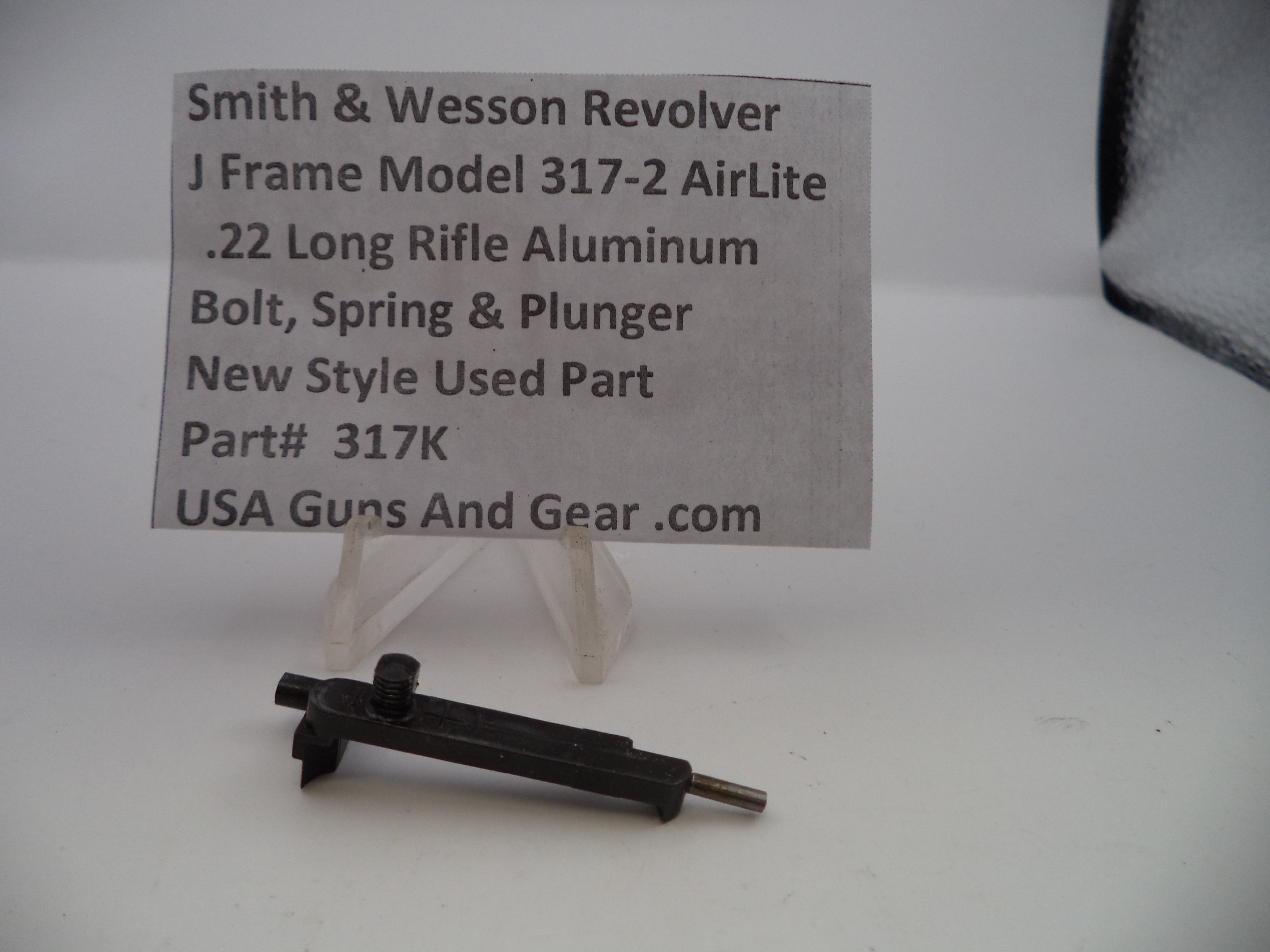 S&W J Frame Model 317-2 AirLite Bolt, Spring & Plunger .22 LR – Part# 317K
