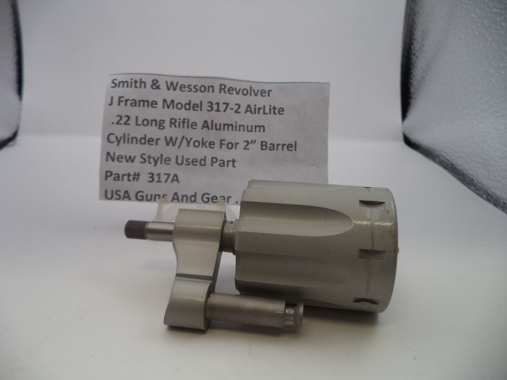 Smith & Wesson J Frame Model 317-2 AirLite Cylinder with Yoke - 2" Barrel Aluminum .22 Long Rifle - Used OEM Part 317A