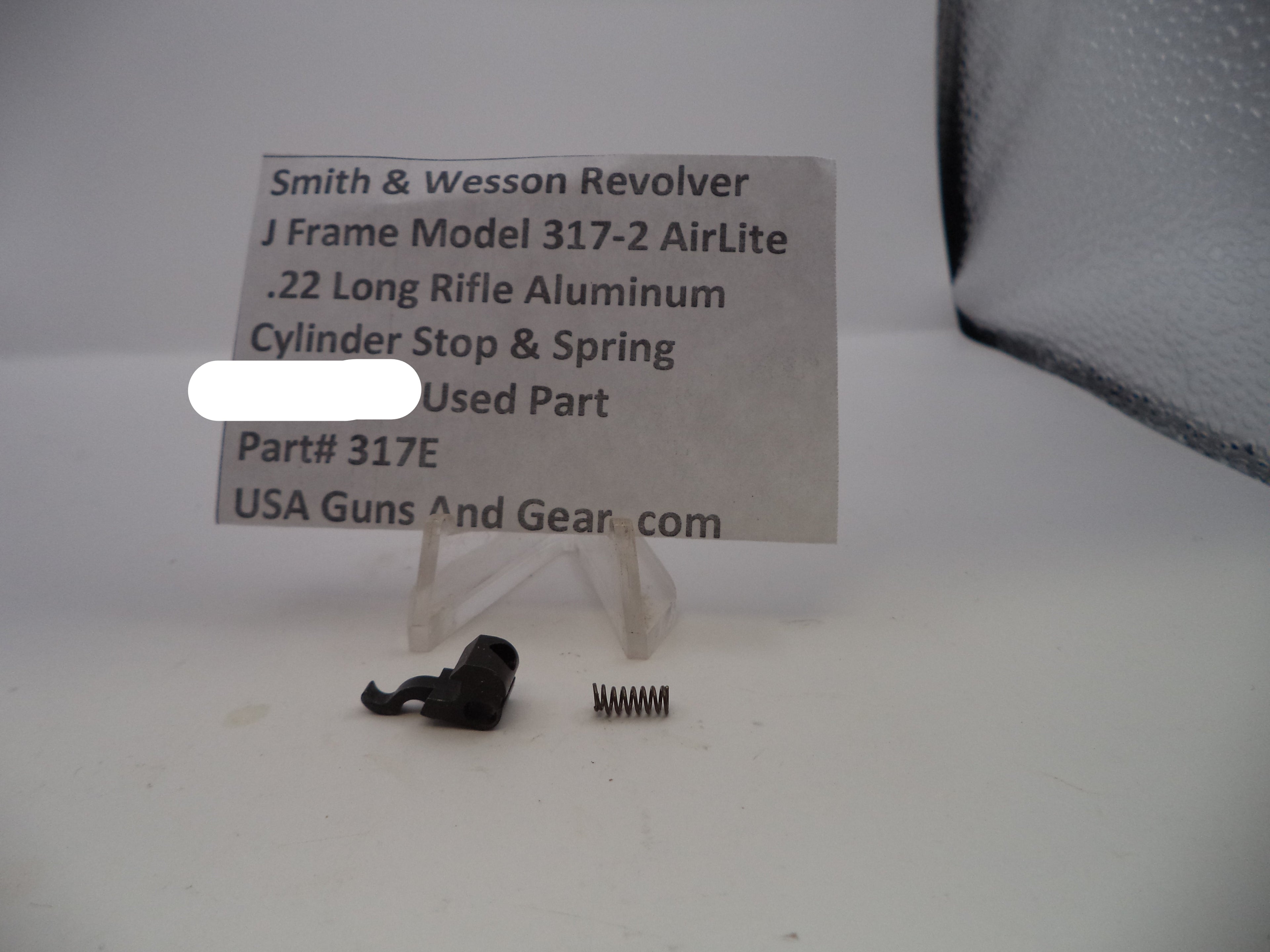 S&W J Frame Model 317-2 AirLite Cylinder Stop & Spring .22 LR – Part# 317E