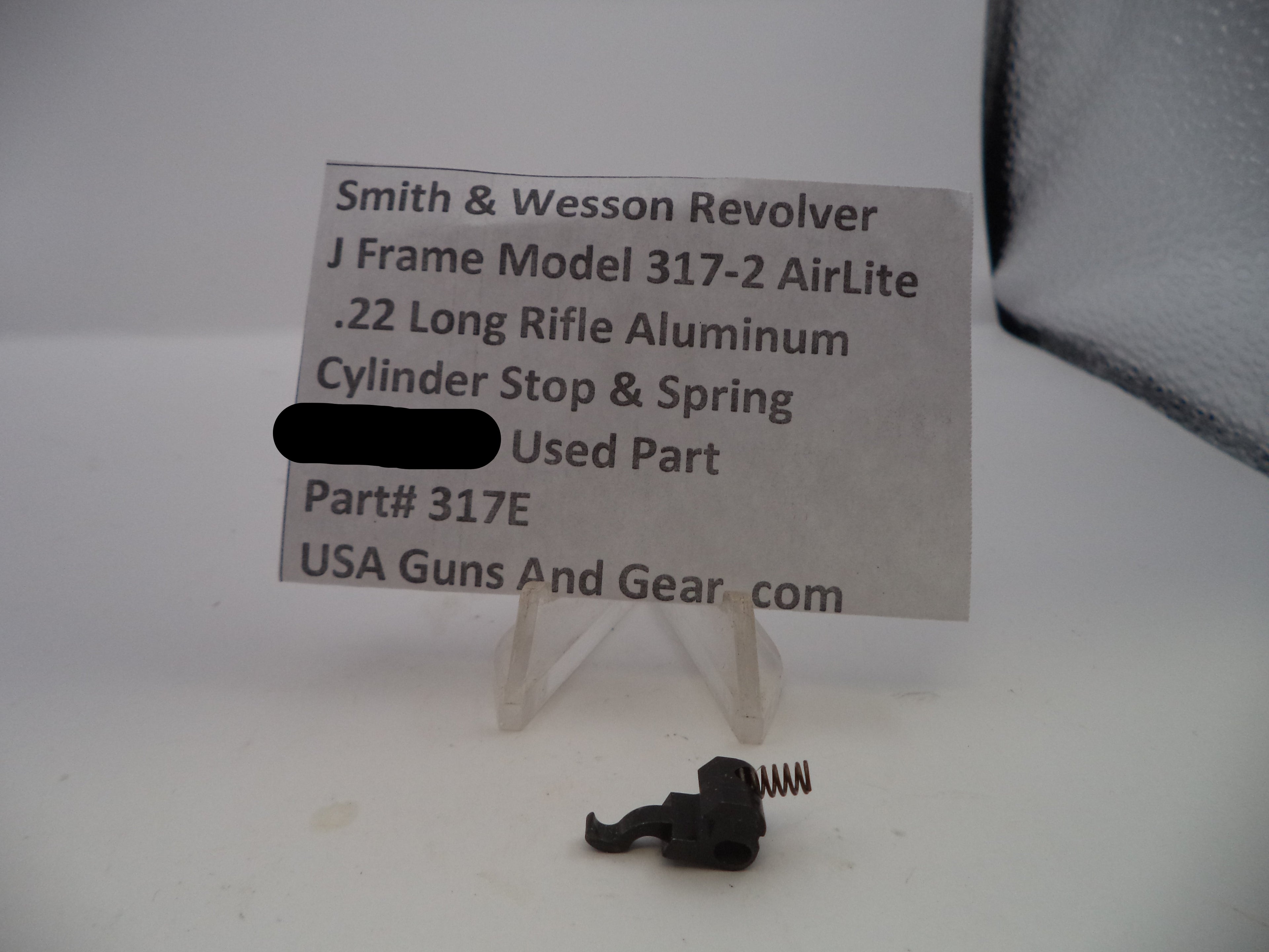S&W J Frame Model 317-2 AirLite Cylinder Stop & Spring .22 LR – Part# 317E