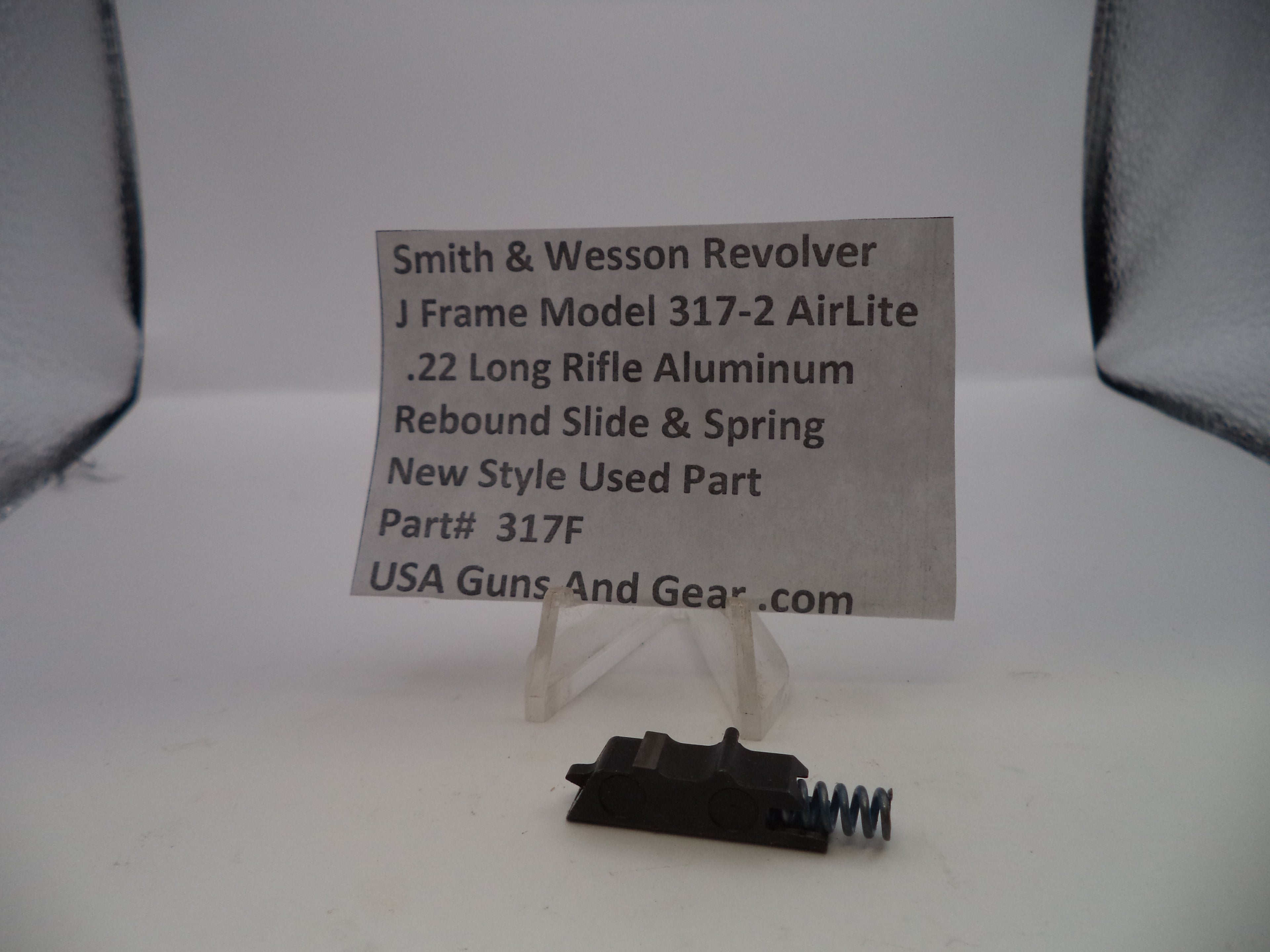 S&W J Frame Model 317-2 AirLite Rebound Slide & Spring .22 LR – Part# 317F