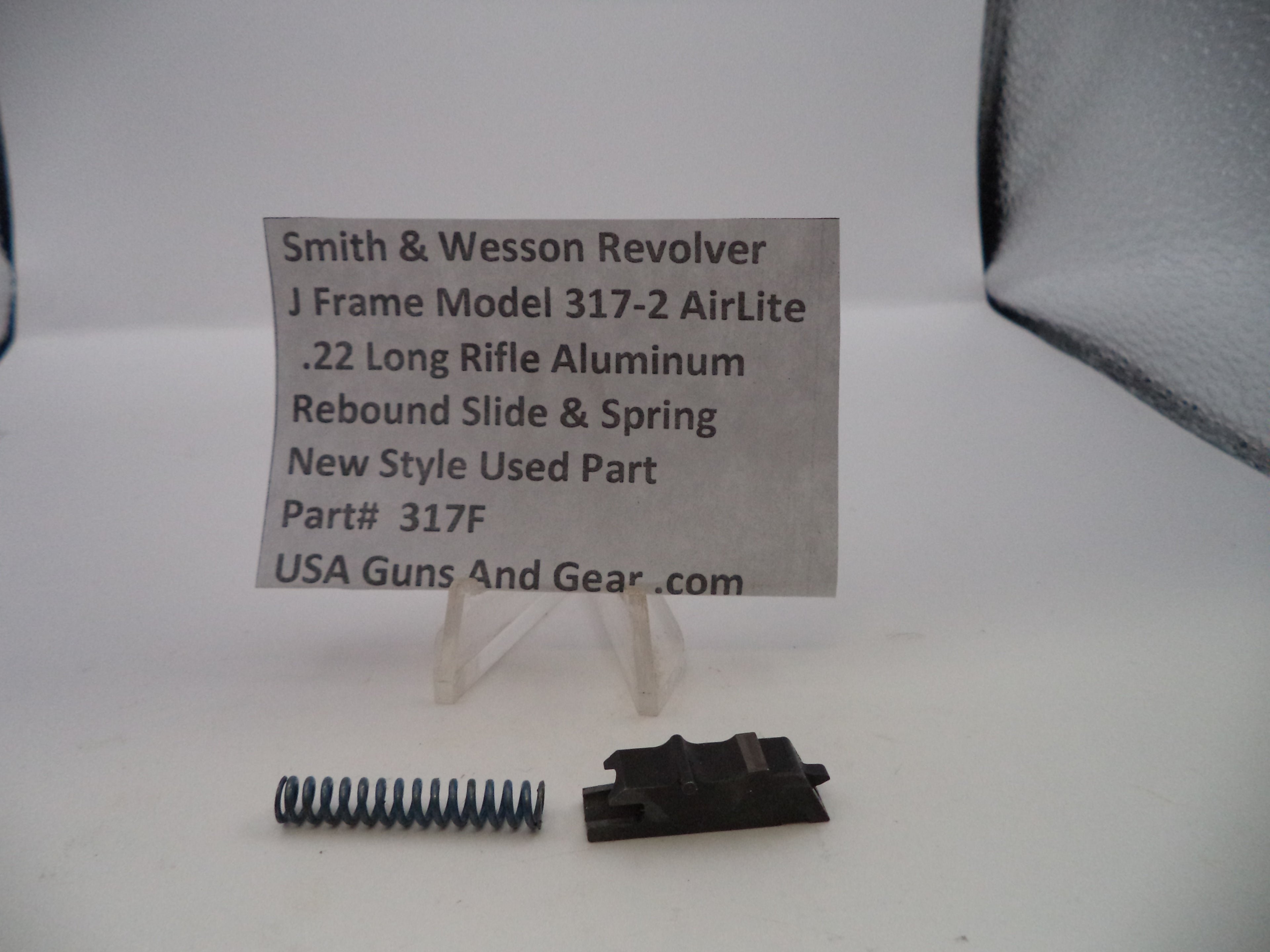 S&W J Frame Model 317-2 AirLite Rebound Slide & Spring .22 LR – Part# 317F