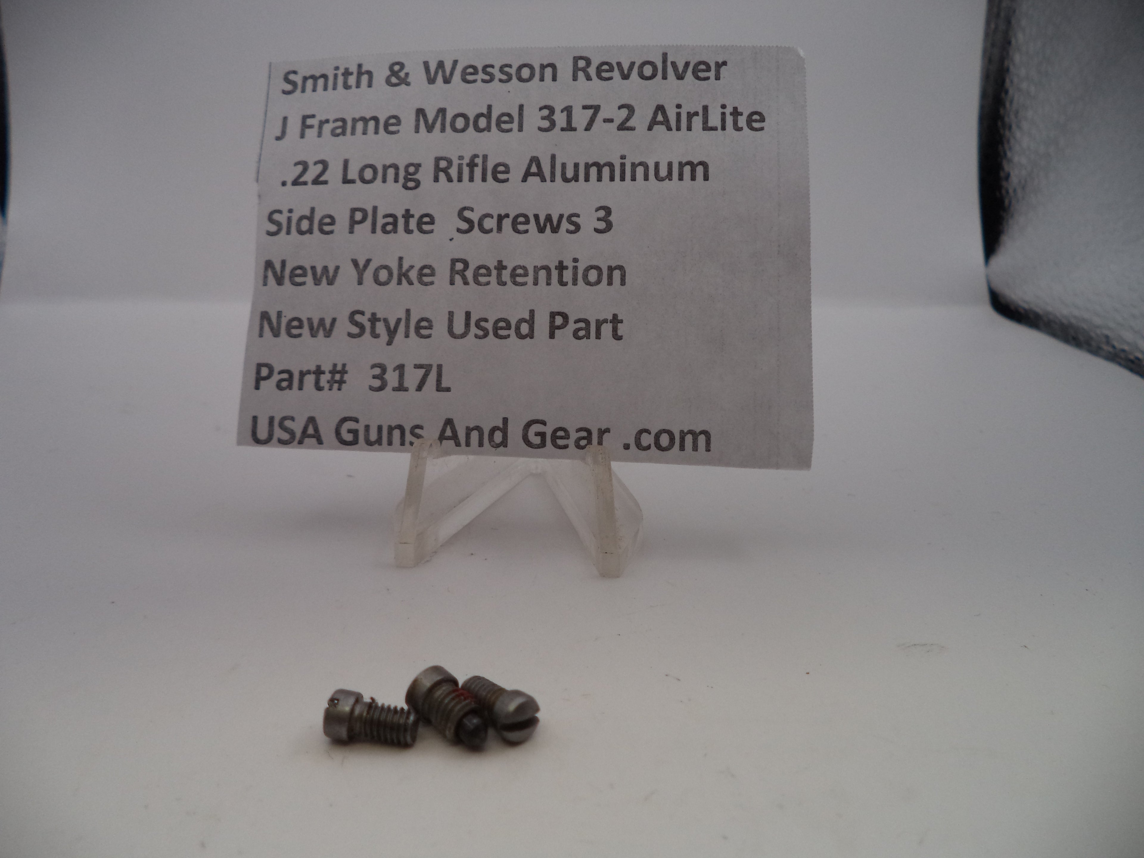 S&W J Frame Model 317-2 AirLite Side Plate Screws .22 LR – Part# 317L