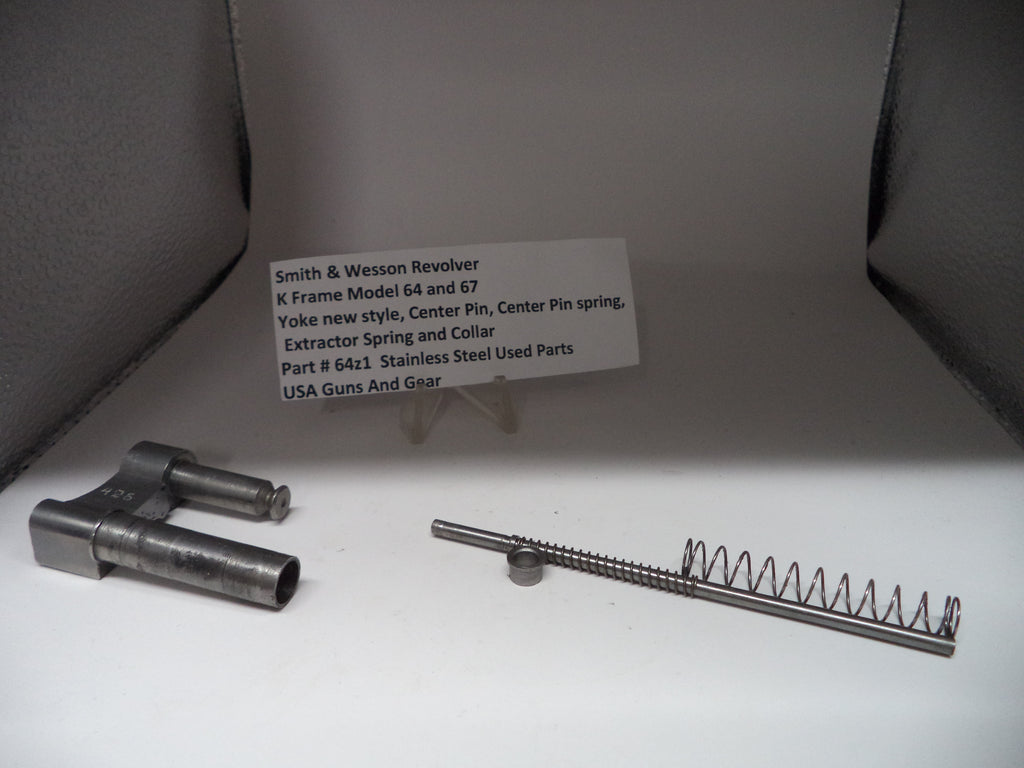 64z1 S&W K Model 64 & 67 Yoke, Center Pin, Center Pin Spring, Extractor Spr&Collar