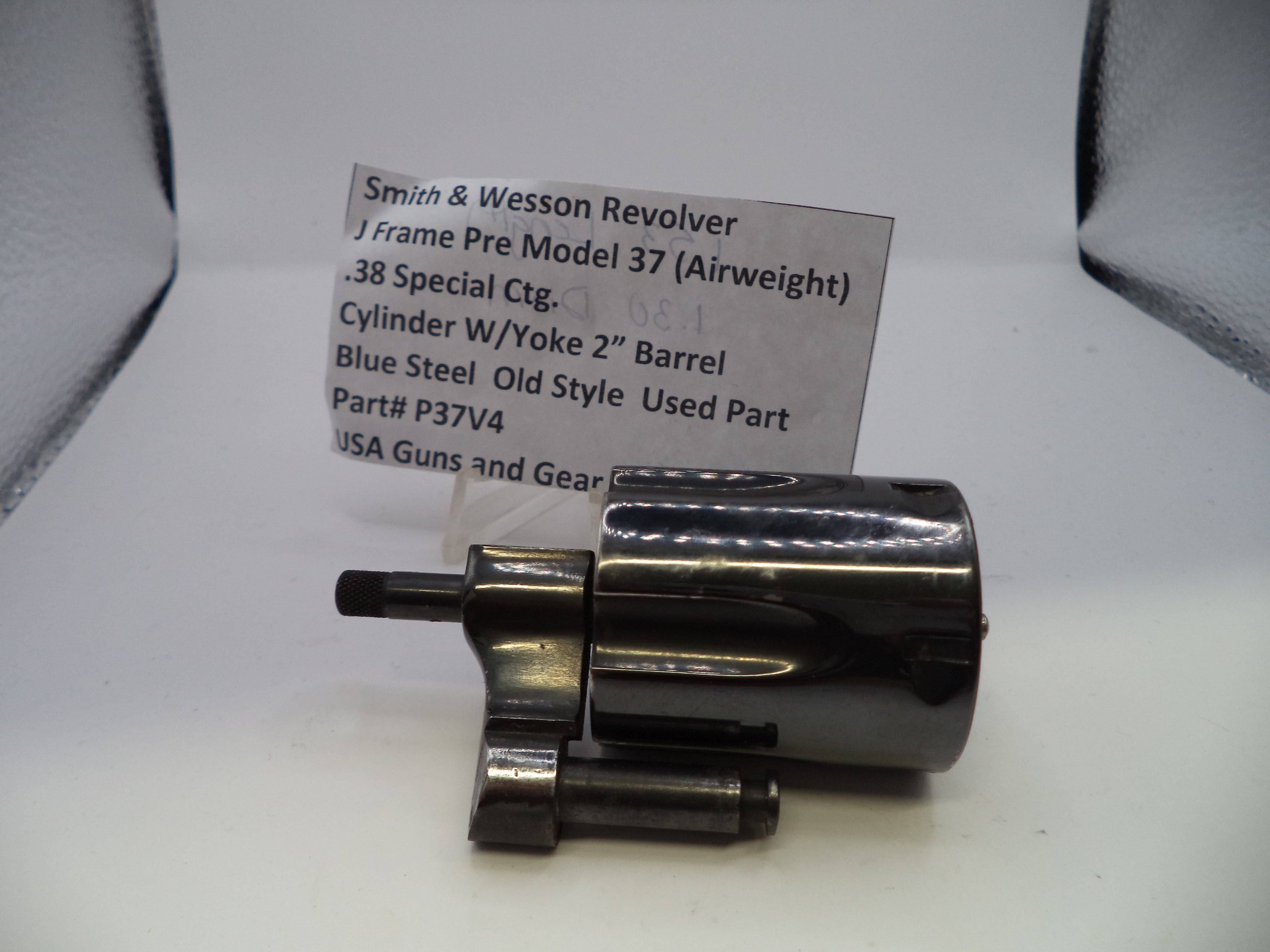 Smith & Wesson J Frame Pre Model 37 (Airweight) Cylinder with Yoke - 2" Barrel Blue Steel .38 Special - Used OEM Part P37V4