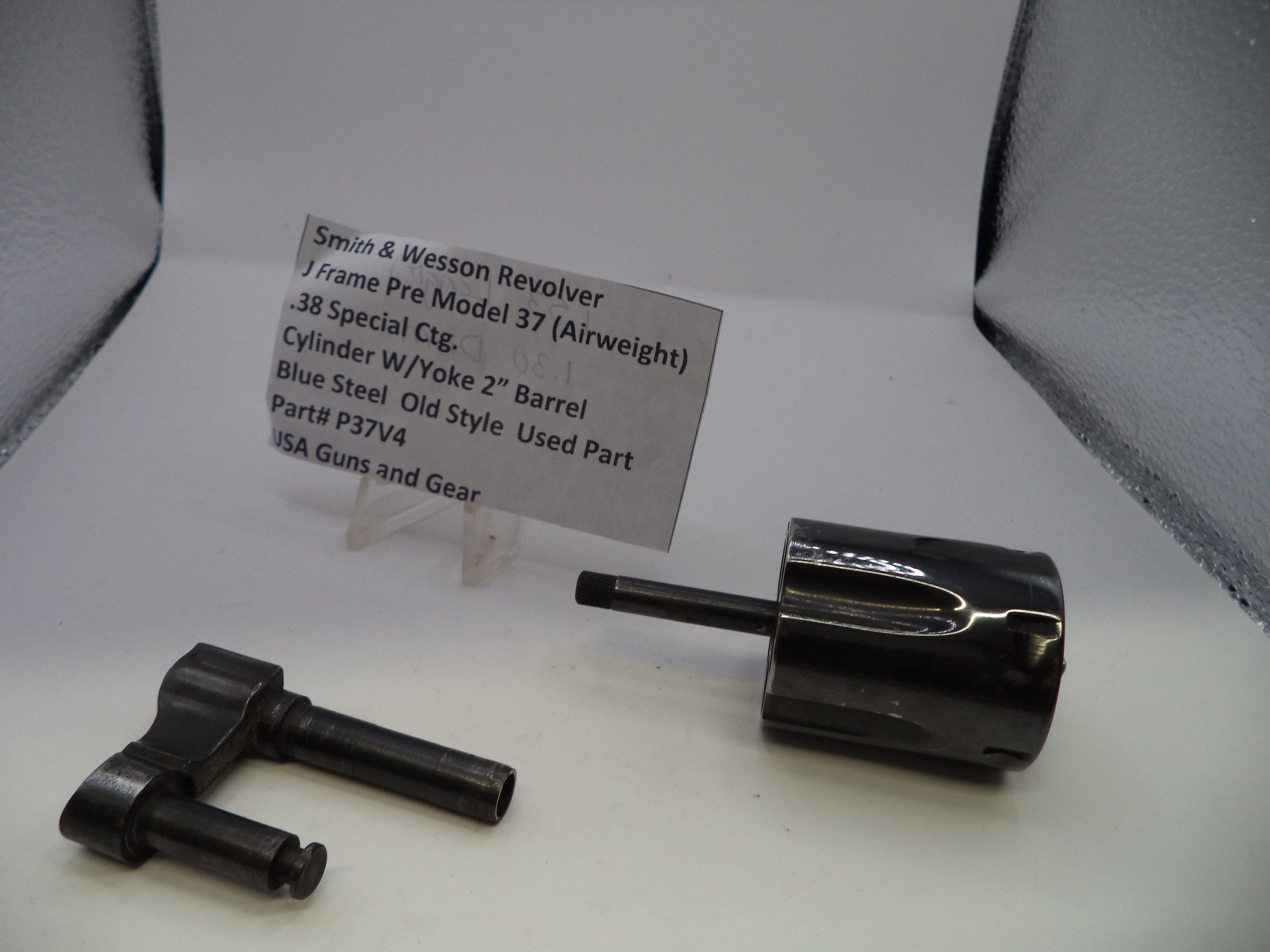 Smith & Wesson J Frame Pre Model 37 (Airweight) Cylinder with Yoke - 2" Barrel Blue Steel .38 Special - Used OEM Part P37V4