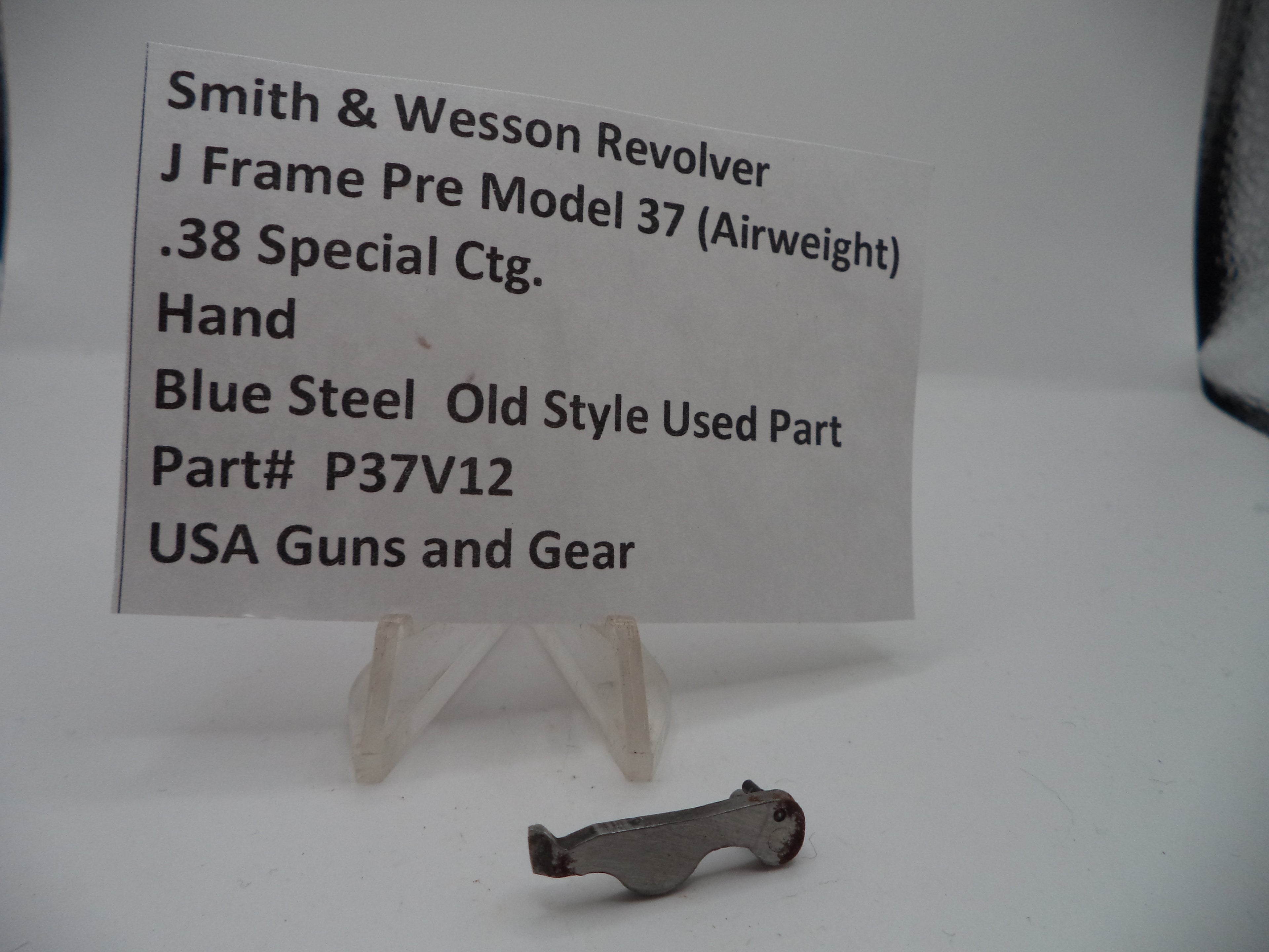 P37V12 S&W J Frame Pre Model 37 (Airweight) Hand .38 Special ctg.