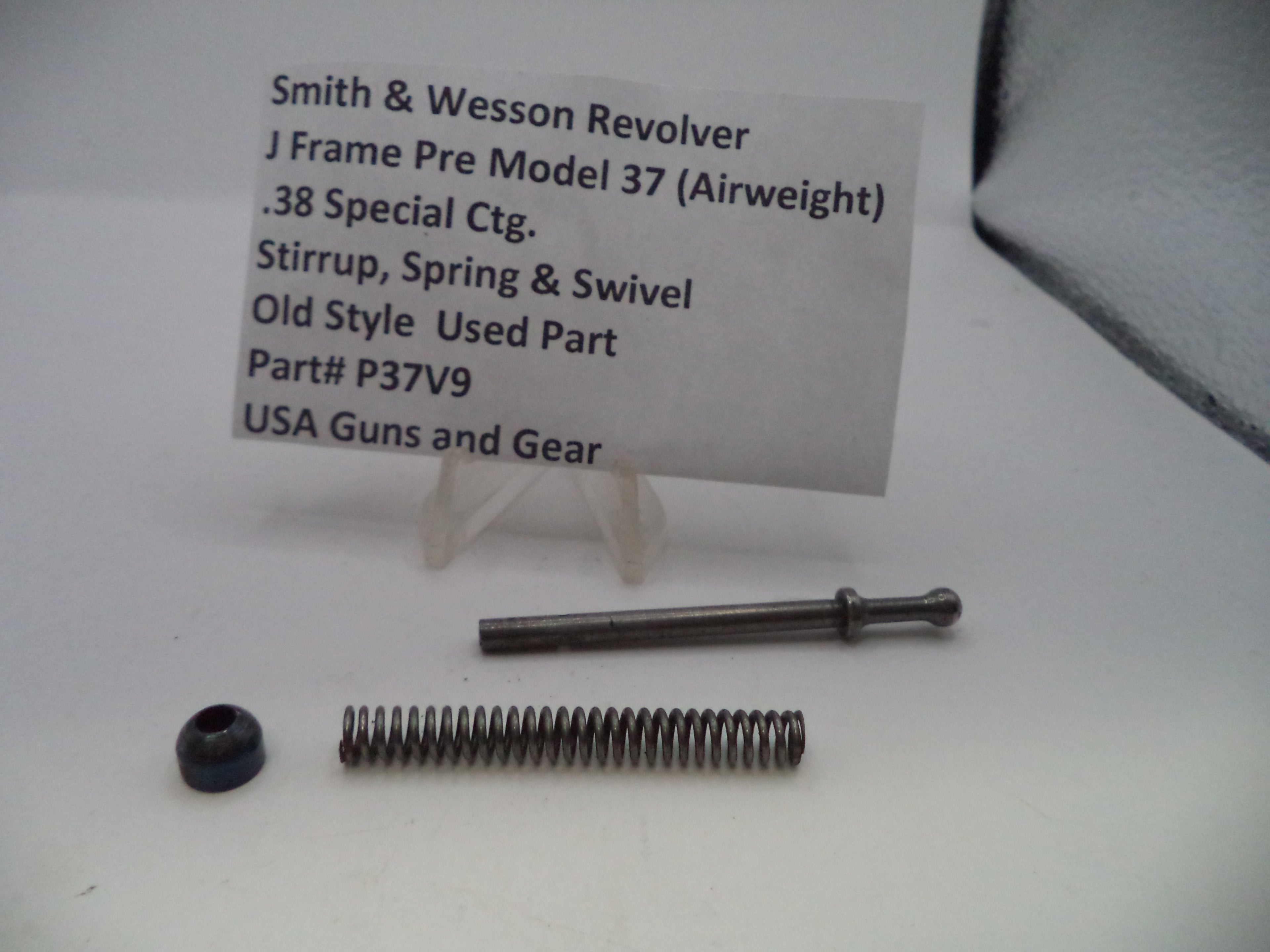 P37V9 S&W J Frame Pre Model 37 (Airweight) Stirrup, Spring & Swivel .38 Special ctg.