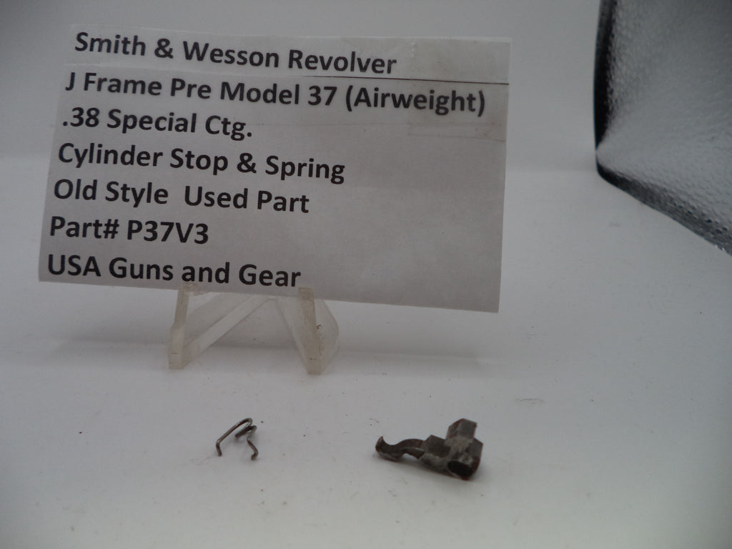 P37V3 S&W J Frame Pre Model 37 (Airweight) Cylinder Stop & Spring .38 Special ctg.