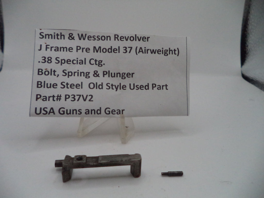 P37V2 S&W J Frame Pre Model 37 (Airweight) Bolt, Spring & Plunger .38 Special ctg.