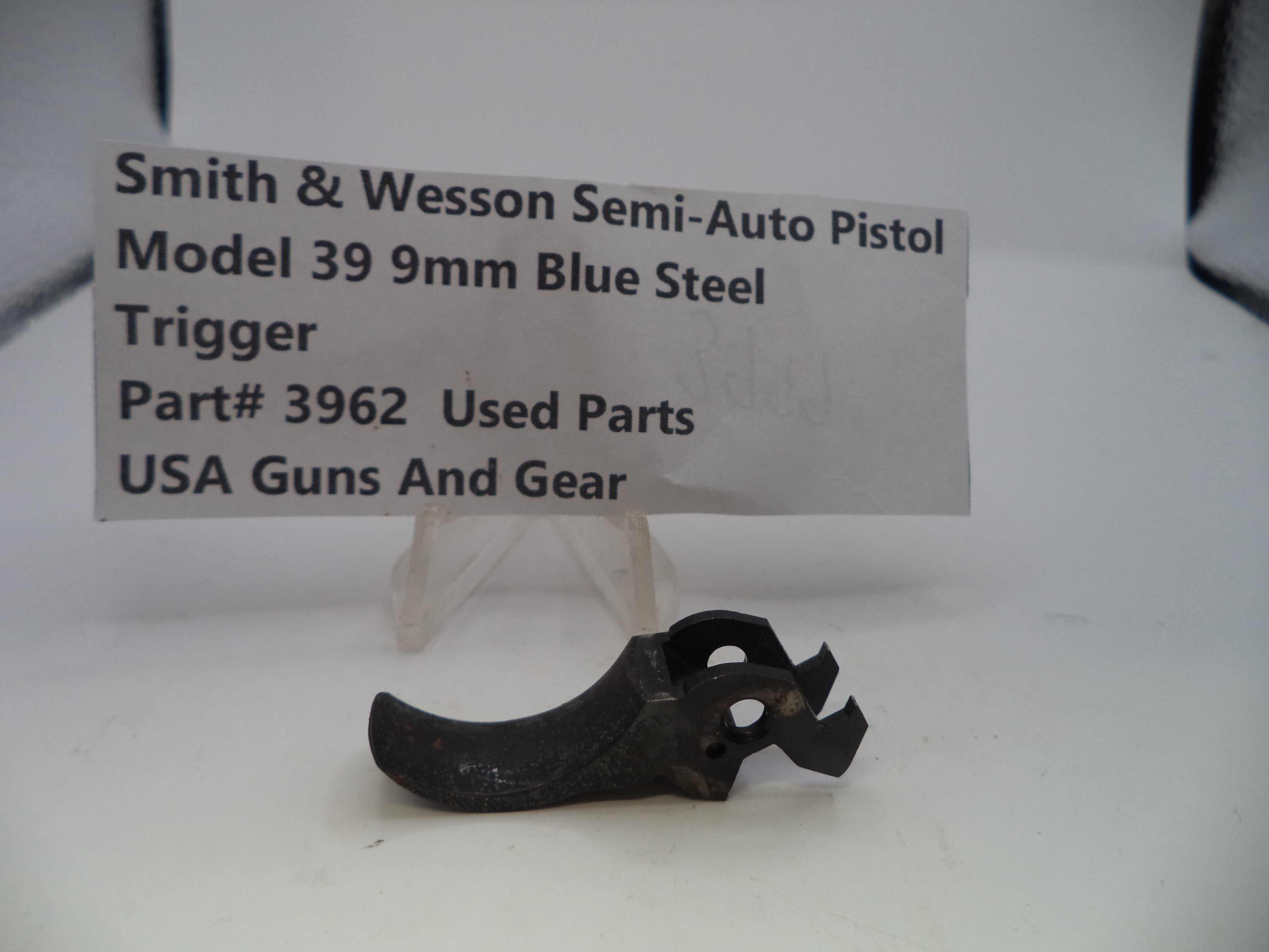 Smith & Wesson Model 39 Pistol Trigger 9mm Blue Steel Used OEM Part 3962