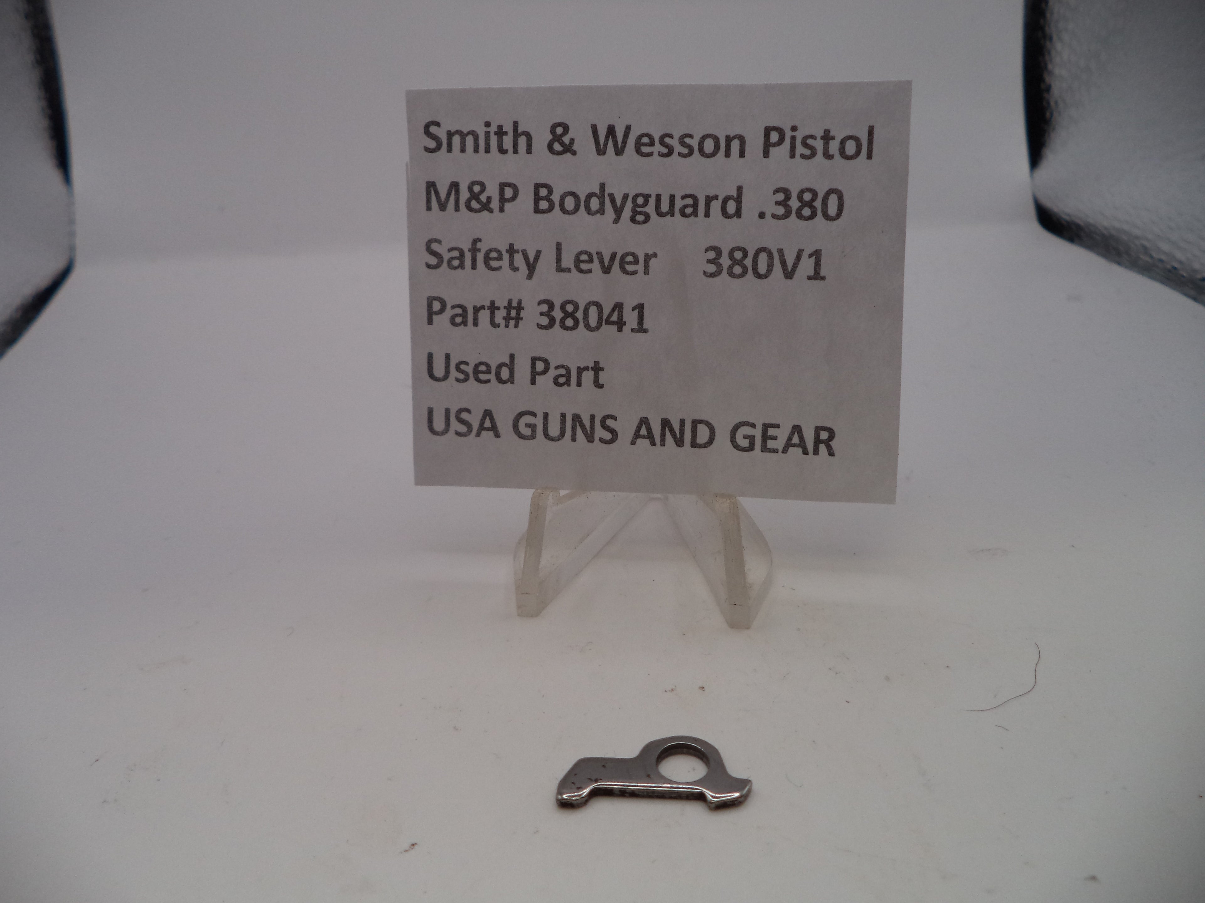 Smith & Wesson M&P Bodyguard .380 Safety Lever Used Part 38041