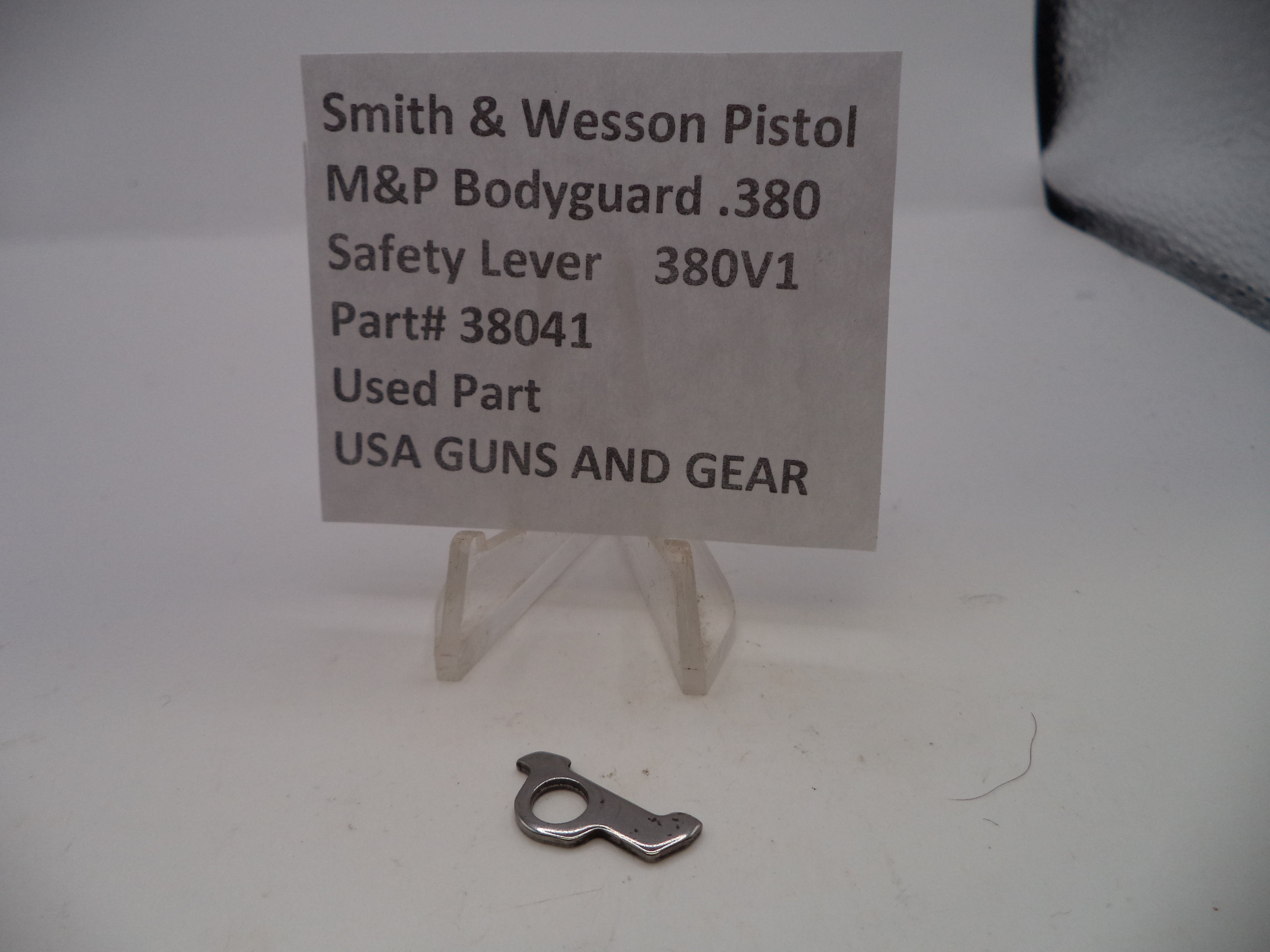Smith & Wesson M&P Bodyguard .380 Safety Lever - Used OEM Part 38041 ...
