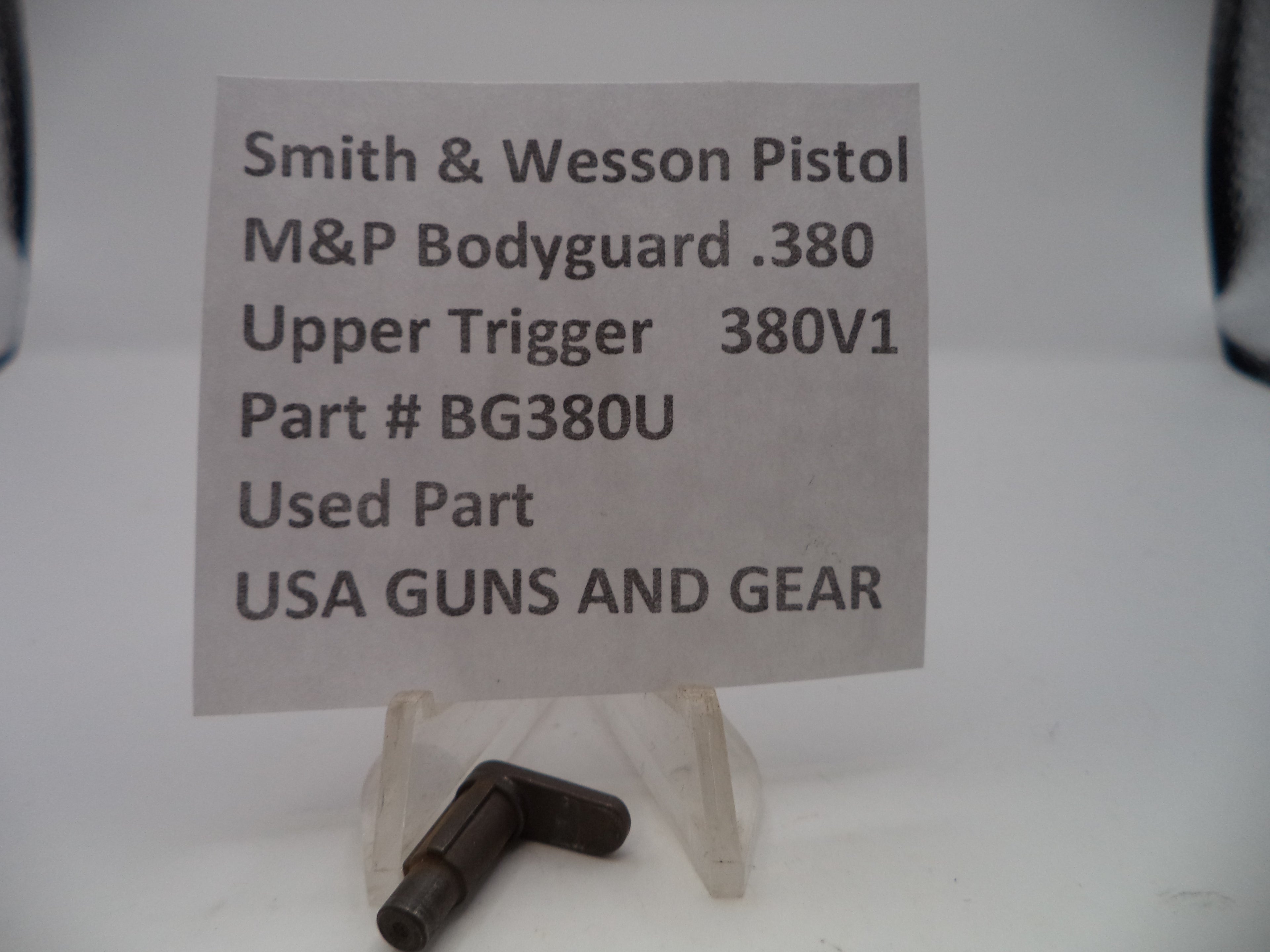 BG380U Smith & Wesson Bodyguard 380 Upper Trigger .380ACP