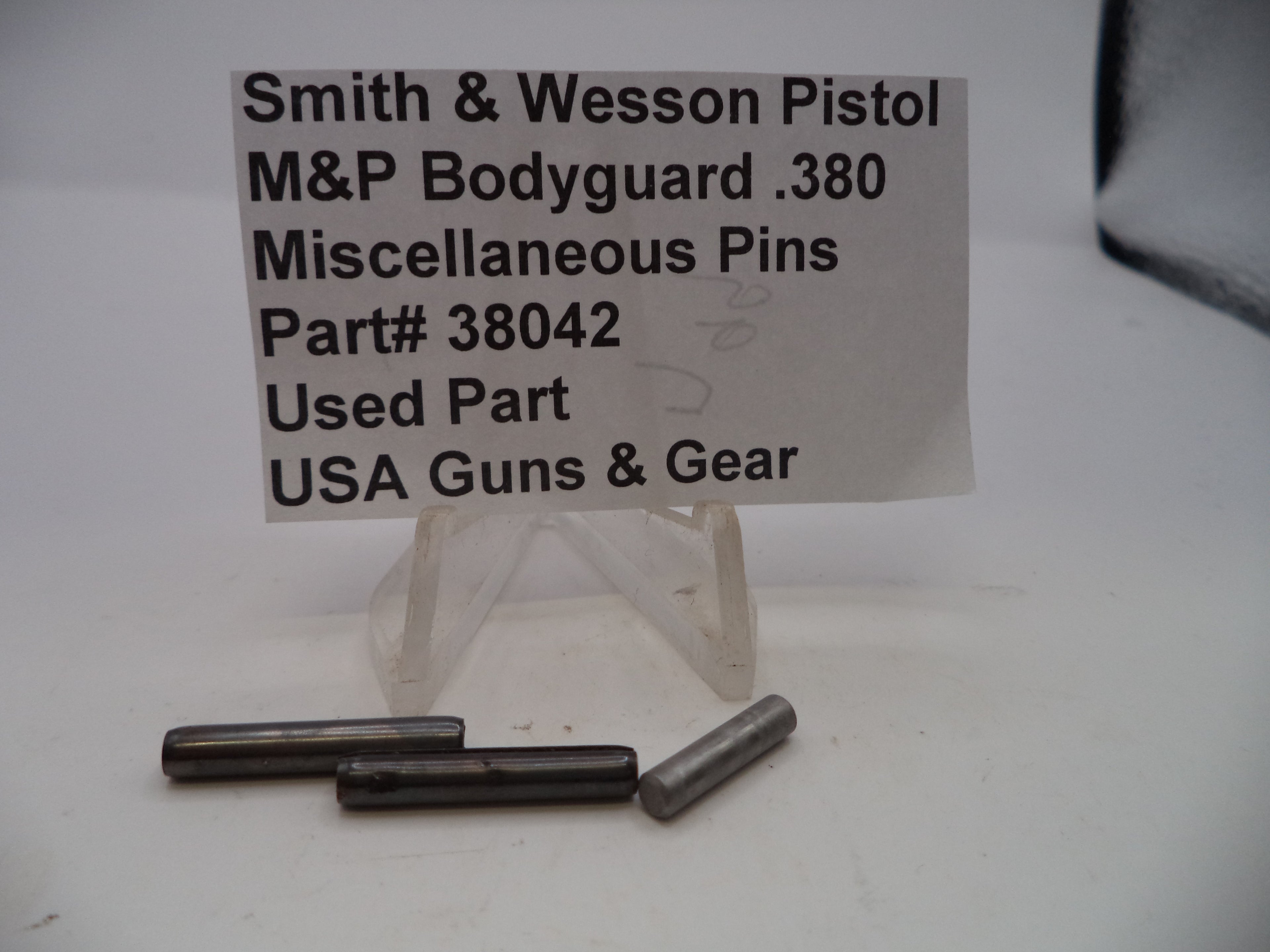 Smith & Wesson Pistol M&P Bodyguard .380 Miscellaneous Pins Used Part 38042