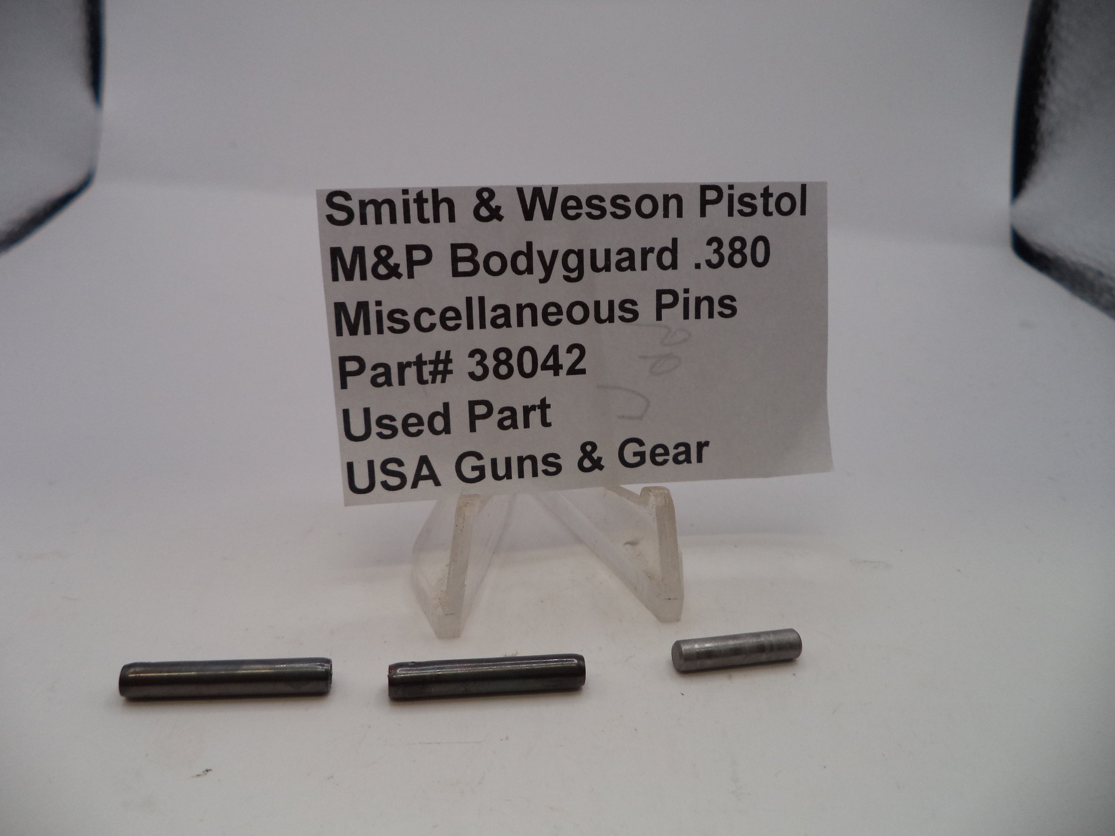 Smith & Wesson Pistol M&P Bodyguard .380 Miscellaneous Pins Used Part 38042