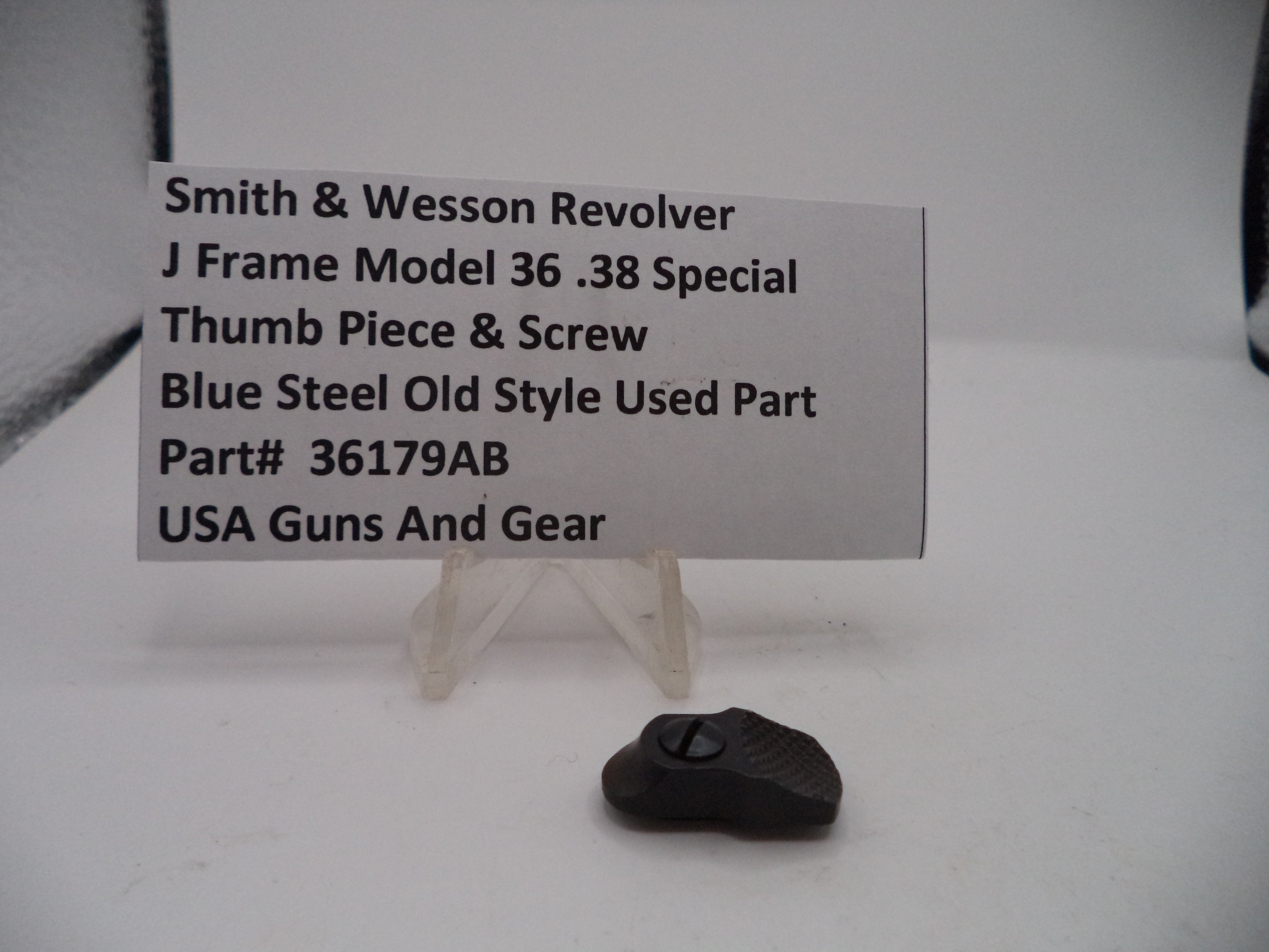 36179AB Smith & Wesson J Frame Model 36 Thumb Piece & Nut .38 Special
